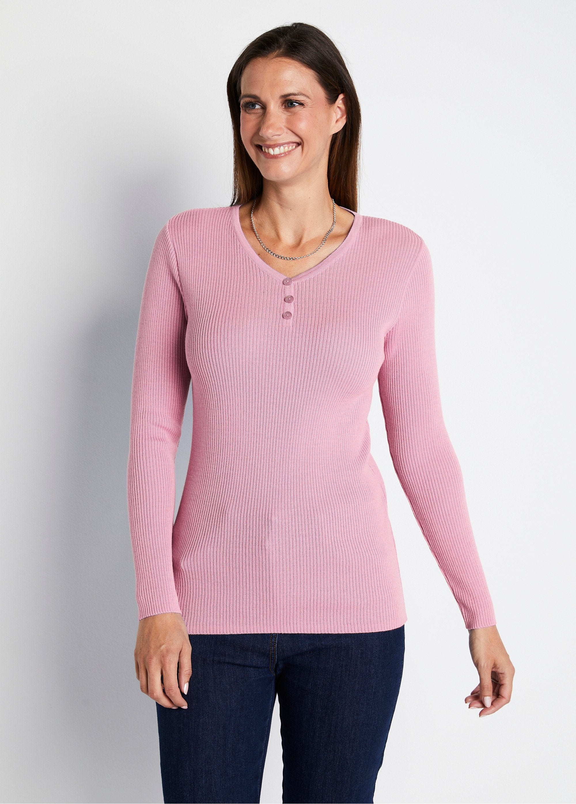 Maglione_con_collo_tunisino_in_lana_merino_Rosa_cipria_FA1_slim