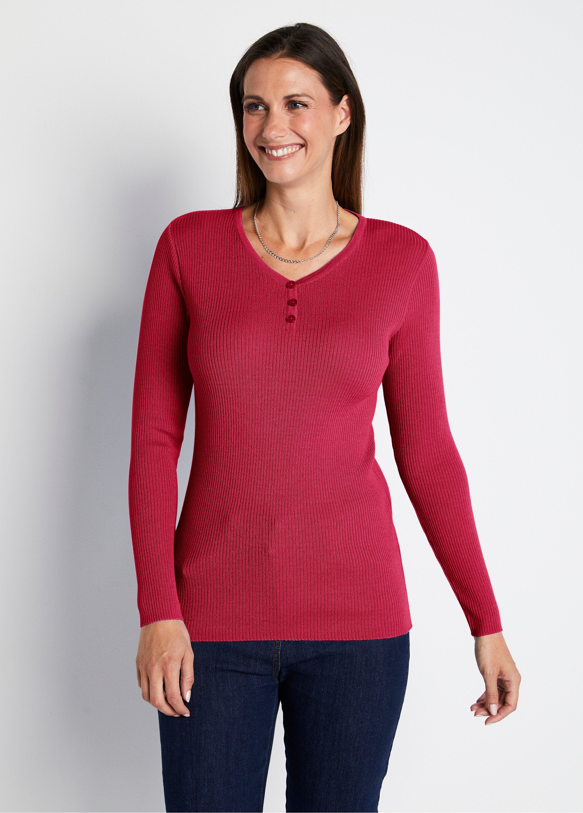 Maglione_con_collo_tunisino_in_lana_merino_Lampone_FA1_slim