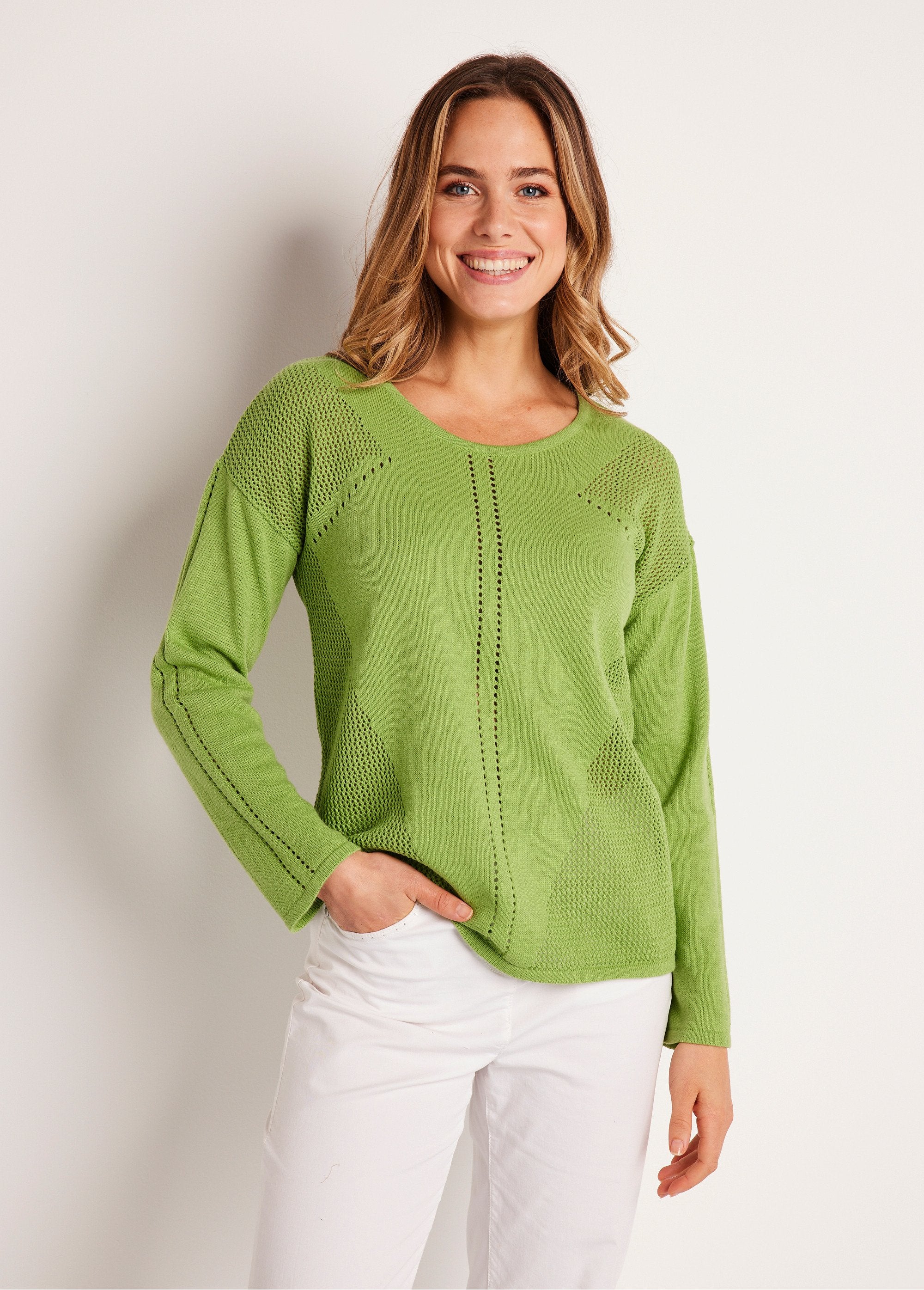 Maglia_sottile_traforata_a_maniche_lunghe_VERDE_FA1_slim