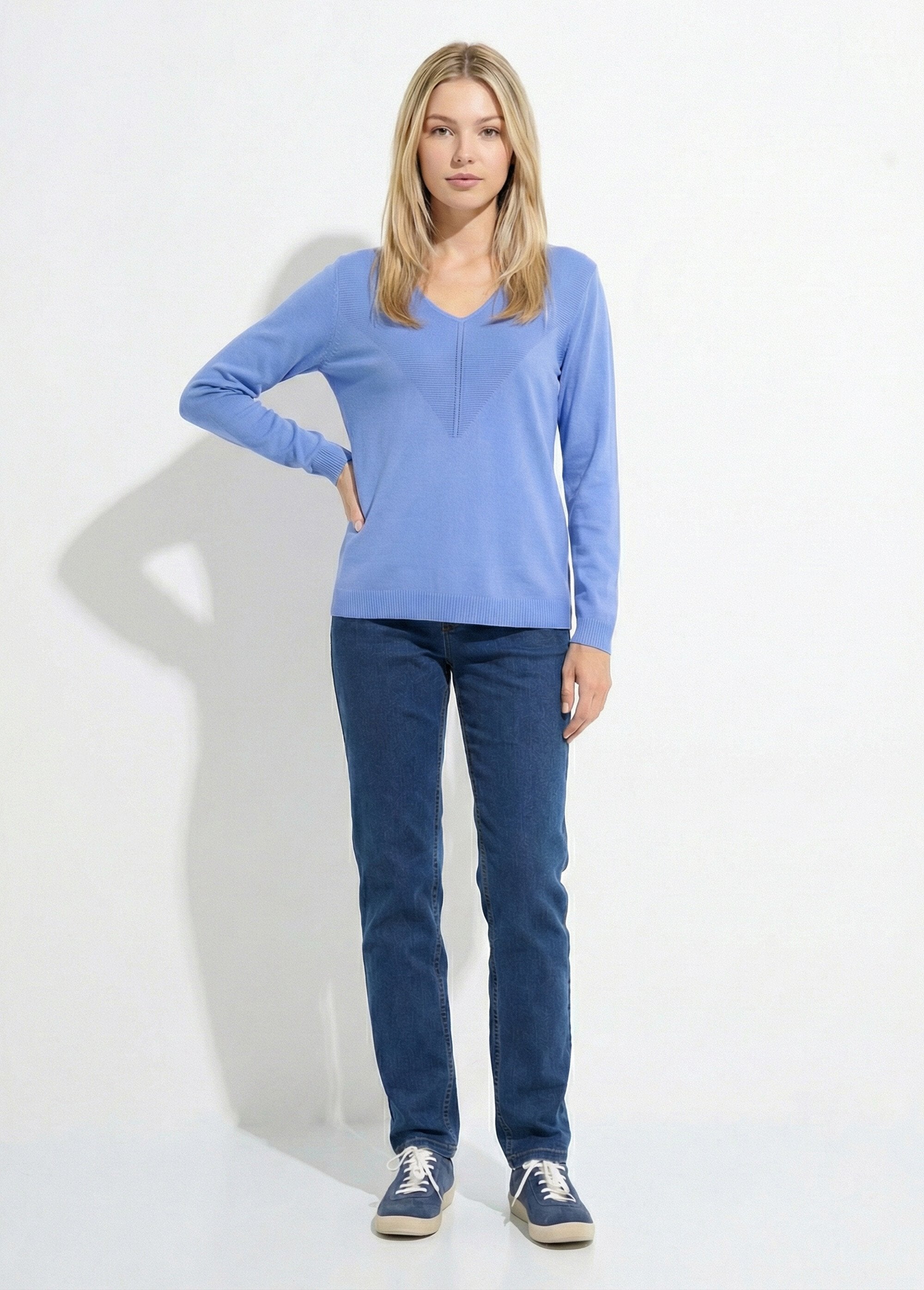 Maglia_a_maniche_lunghe_con_scollo_a_V_Bleu_SF1_slim