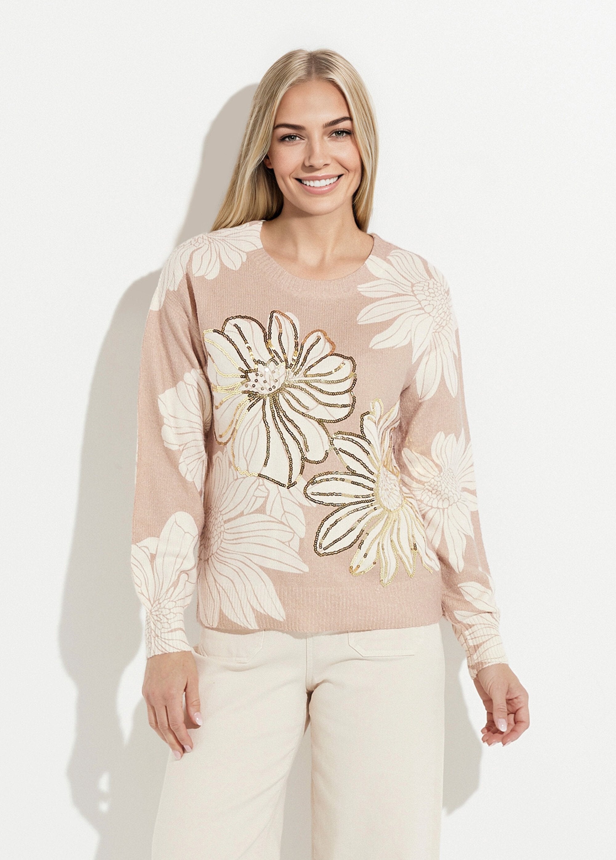 Maglia_sottile_con_stampa_floreale_e_collo_rotondo_con_paillettes_Beige_FA1_slim