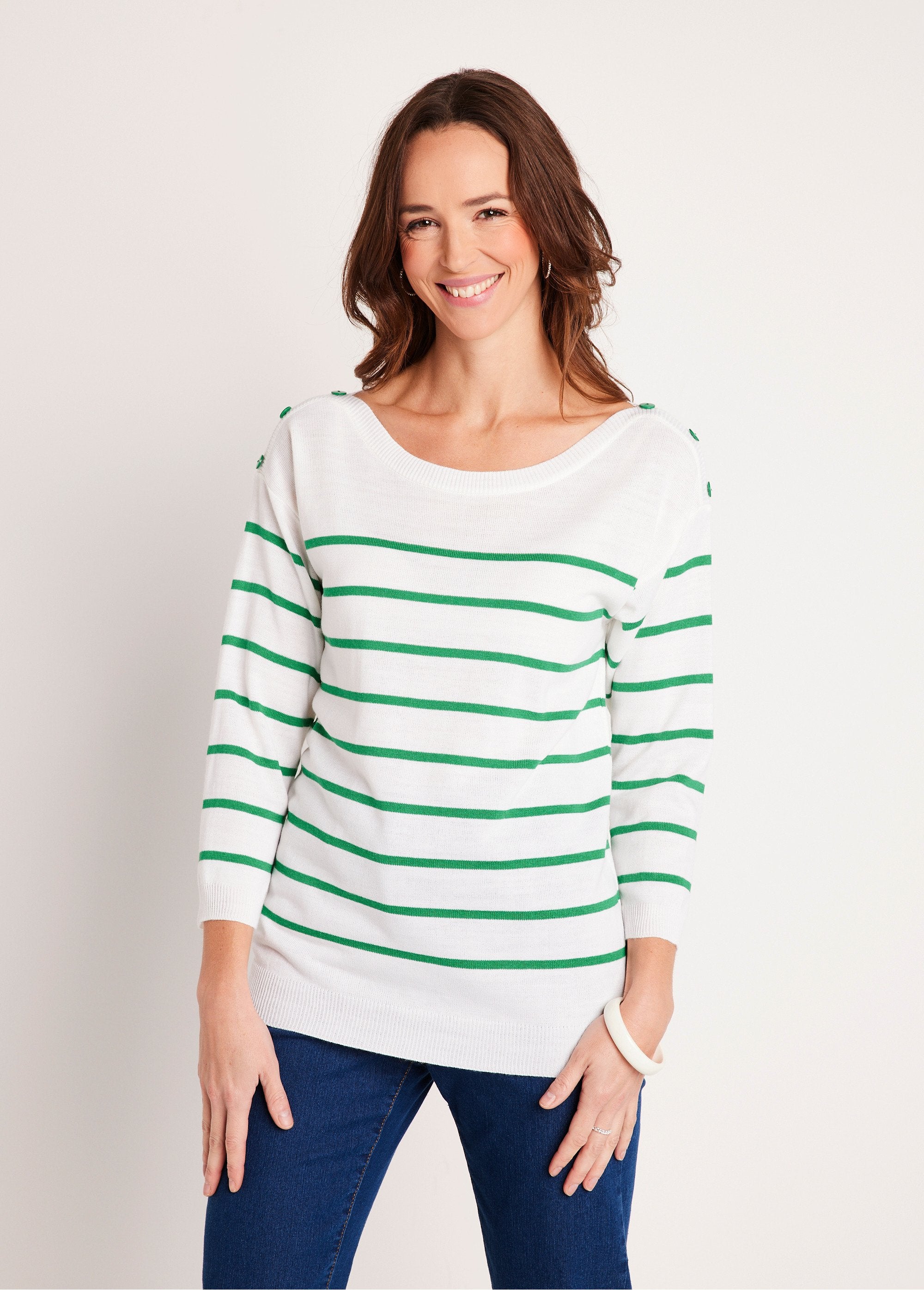 Maglia_a_righe_sottili_Bianco_e_verde_FA1_slim