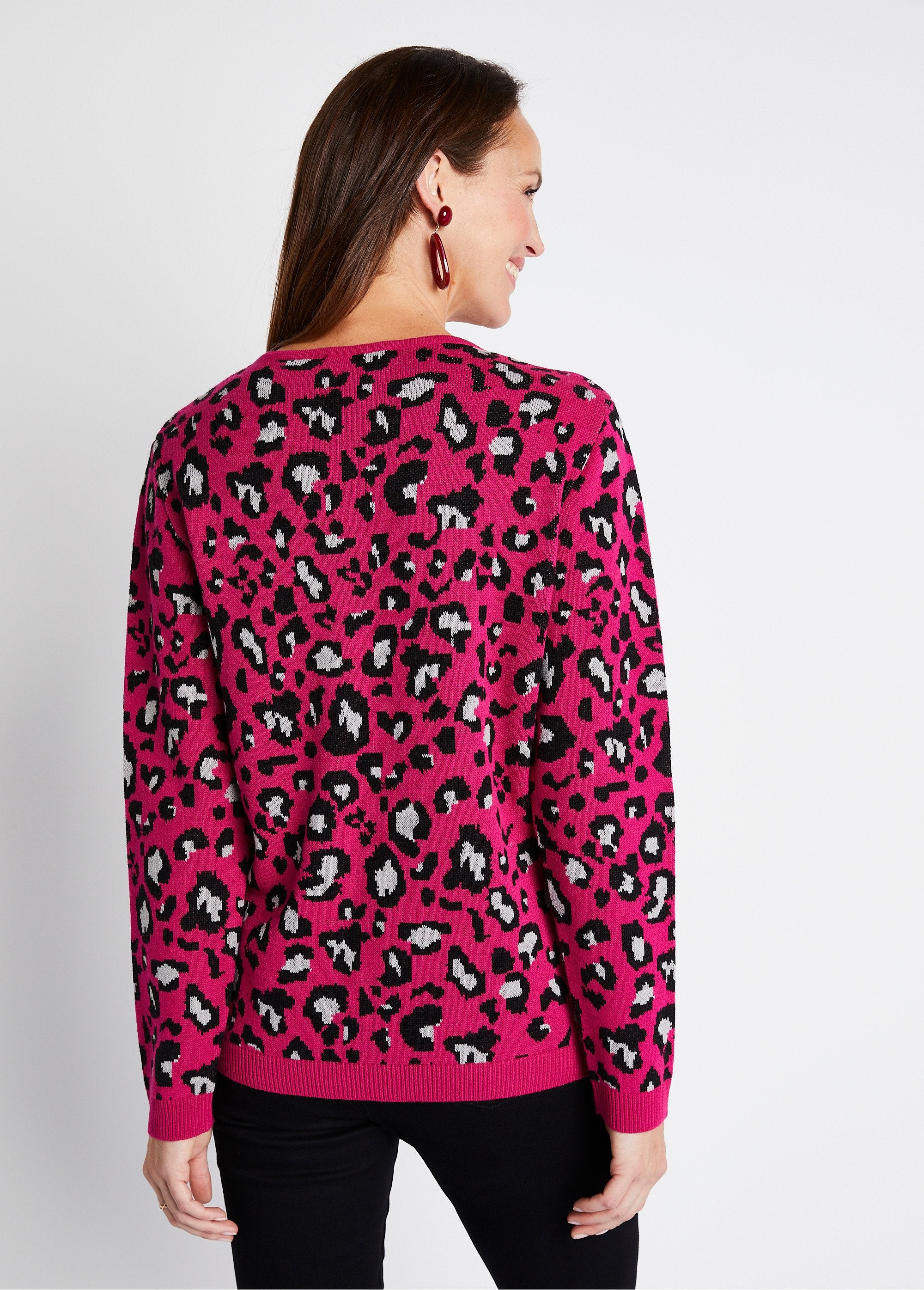 Maglia_jacquard_leopardata_Fucsia_e_nero_DO1_slim