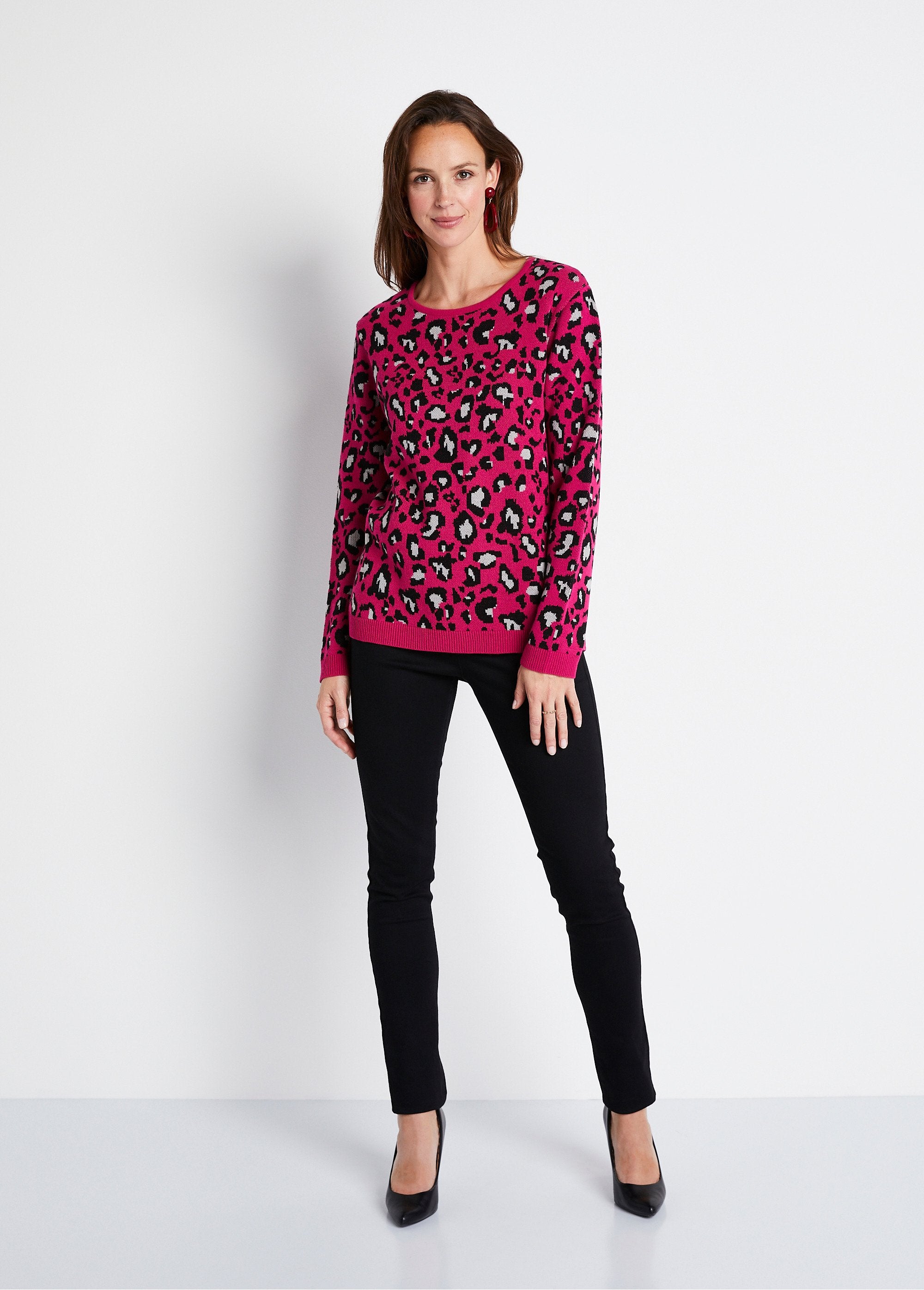 Maglia_jacquard_leopardata_Fucsia_e_nero_SF1_slim