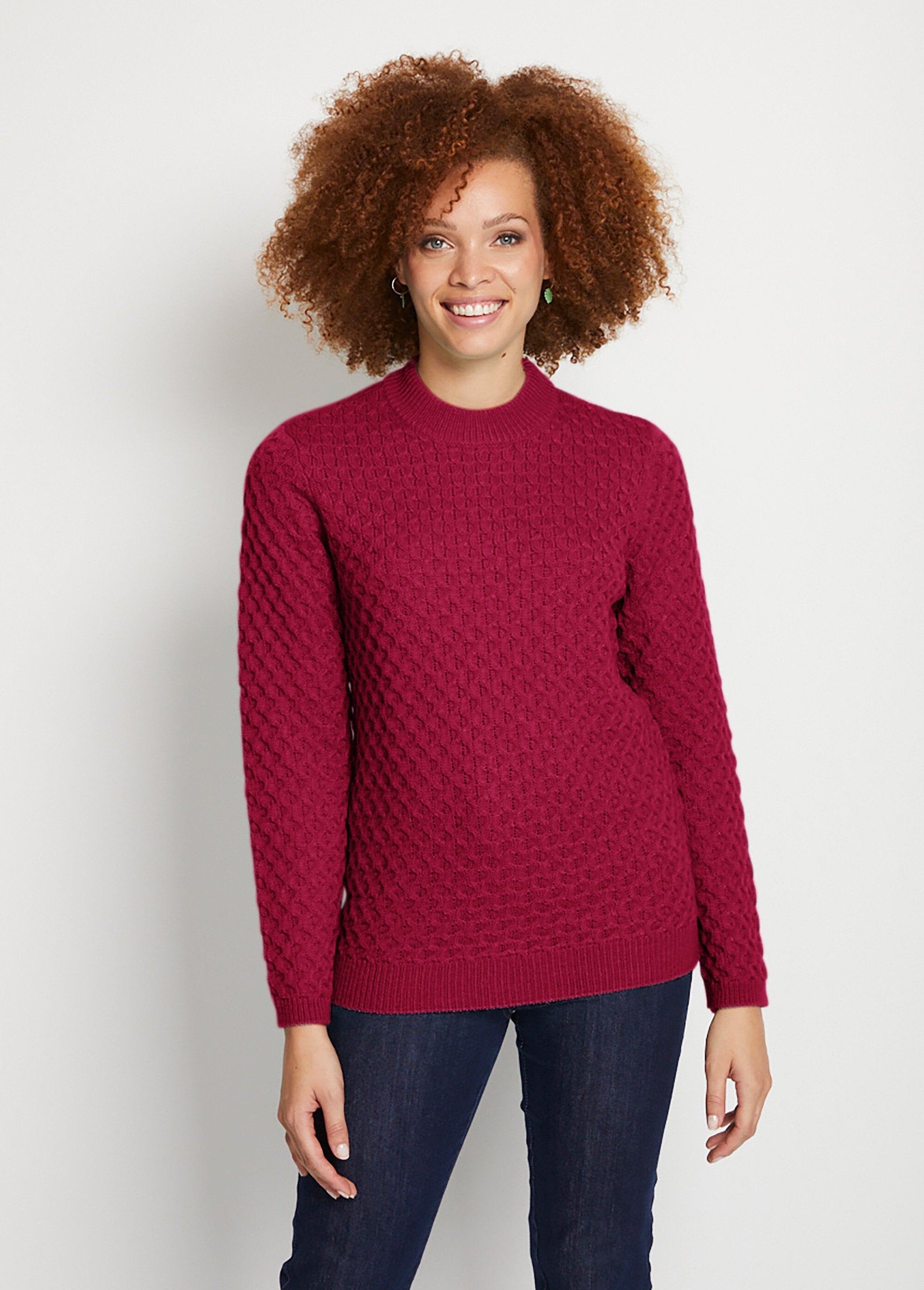 Caldo_maglione_corto,_collo_alto,_maglia_spessa_Fucsia_FA1_slim