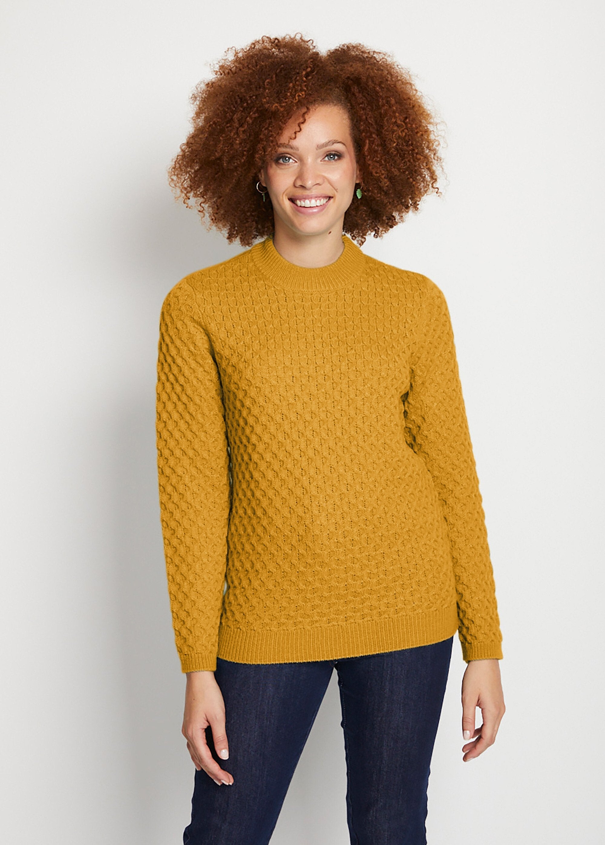 Caldo_maglione_corto,_collo_alto,_maglia_spessa_Curry_FA1_slim