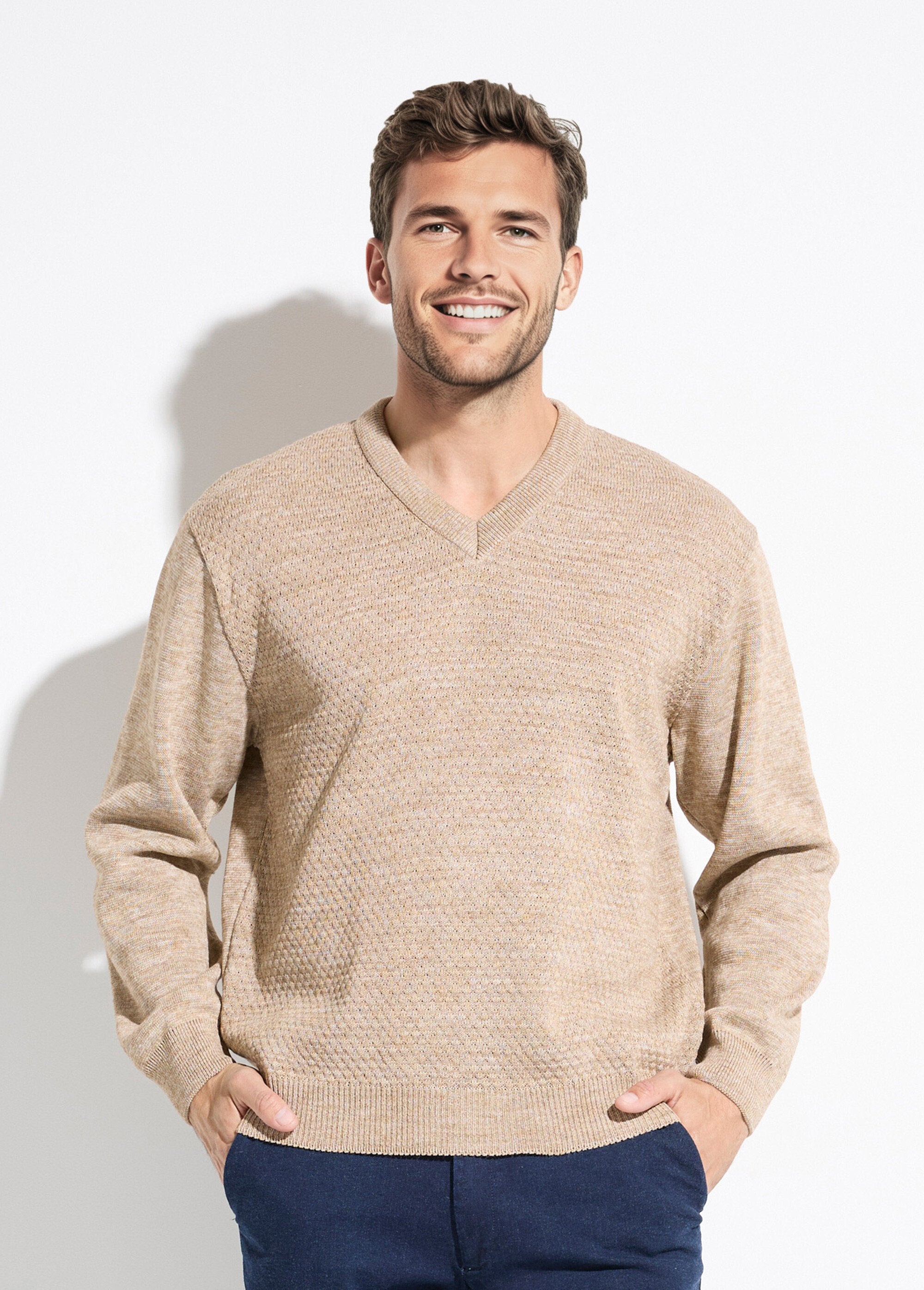 Maglia_in_lana_con_scollo_a_V_e_maniche_lunghe_Beige_FA1_slim