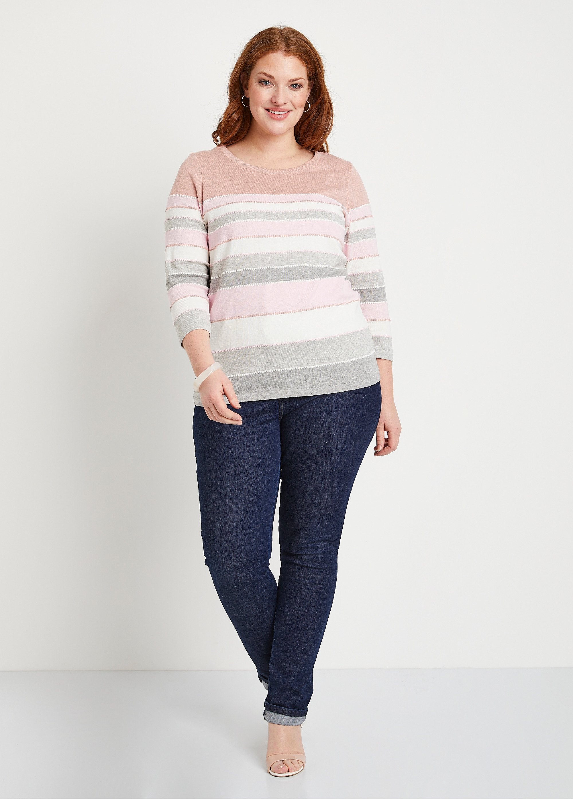 Maglione_in_maglia_jacquard_Striscia_rosa_SF1_curvy