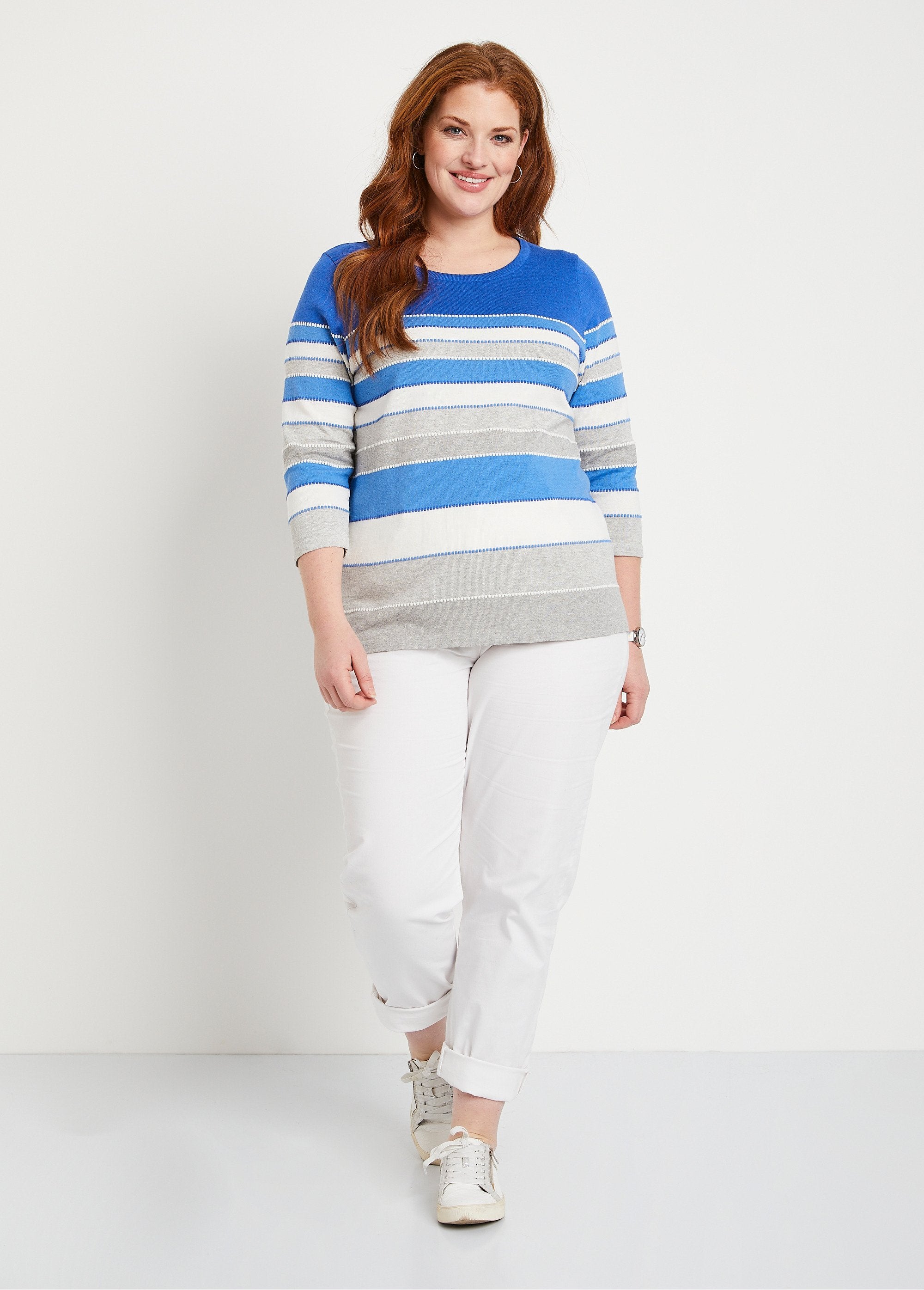 Maglione_in_maglia_jacquard_Striscia_blu_SF1_curvy