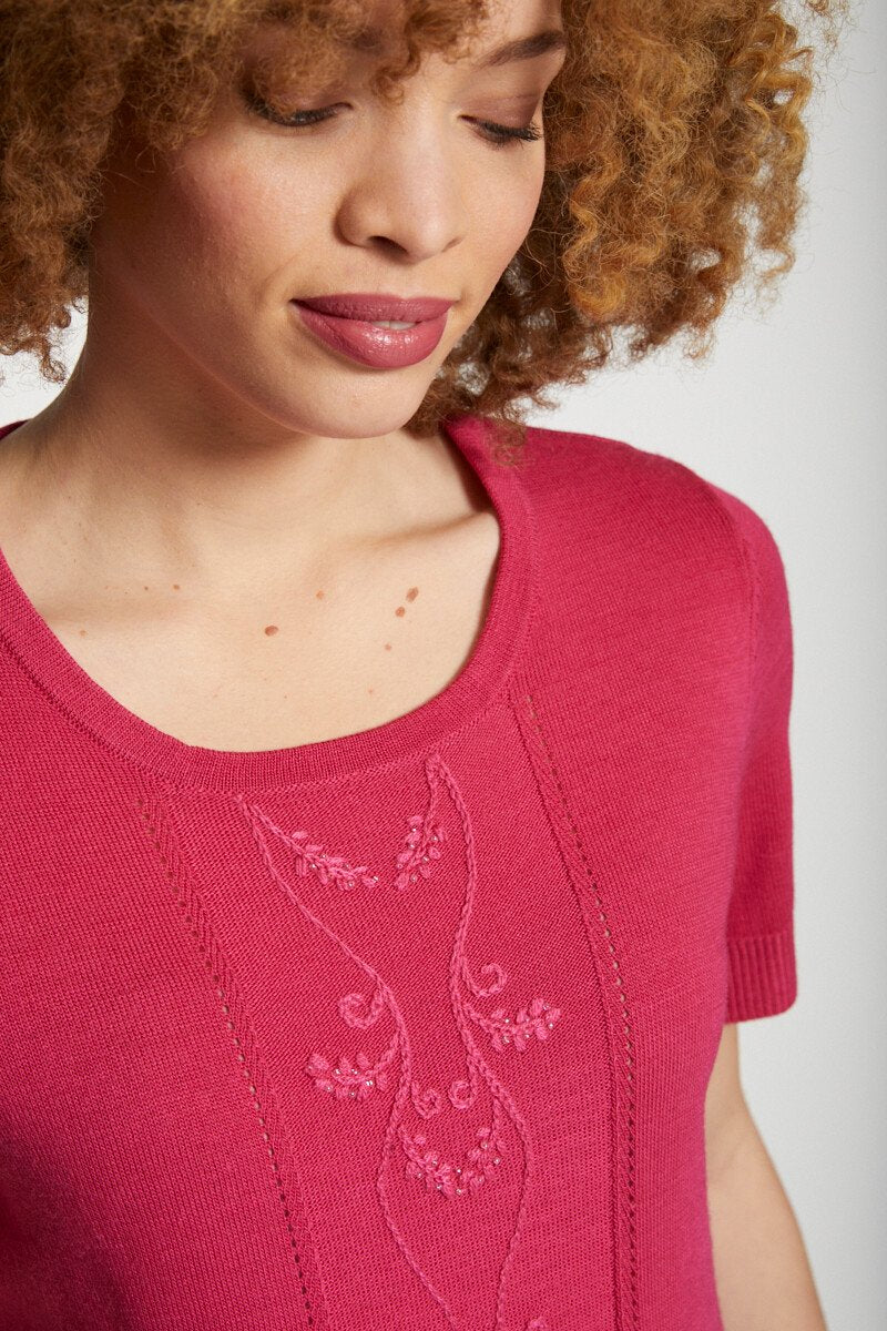 Maglia_a_maniche_corte_ricamata_Cassis_DE1_slim