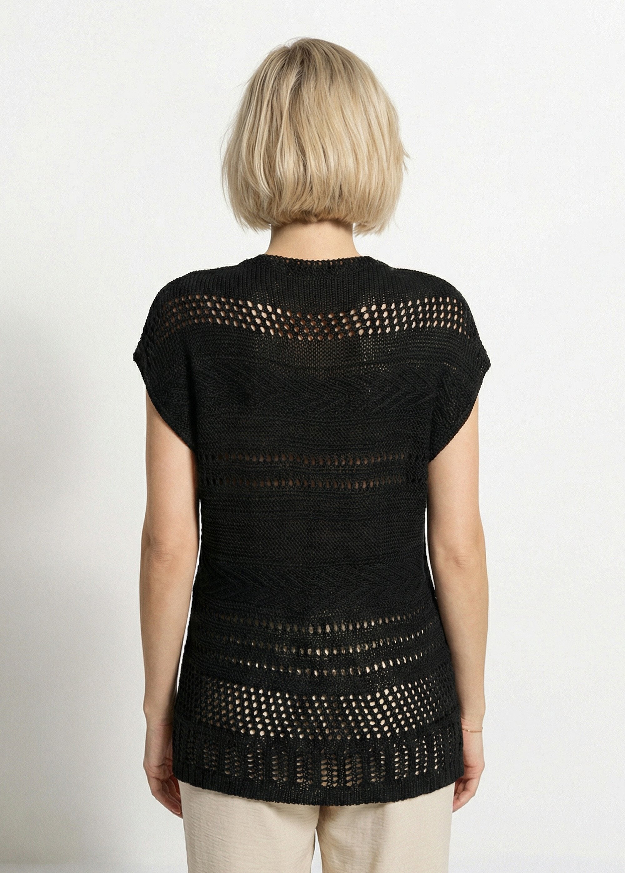 Maglione_a_maniche_corte_in_maglia_grossa_Noir_DO1_slim