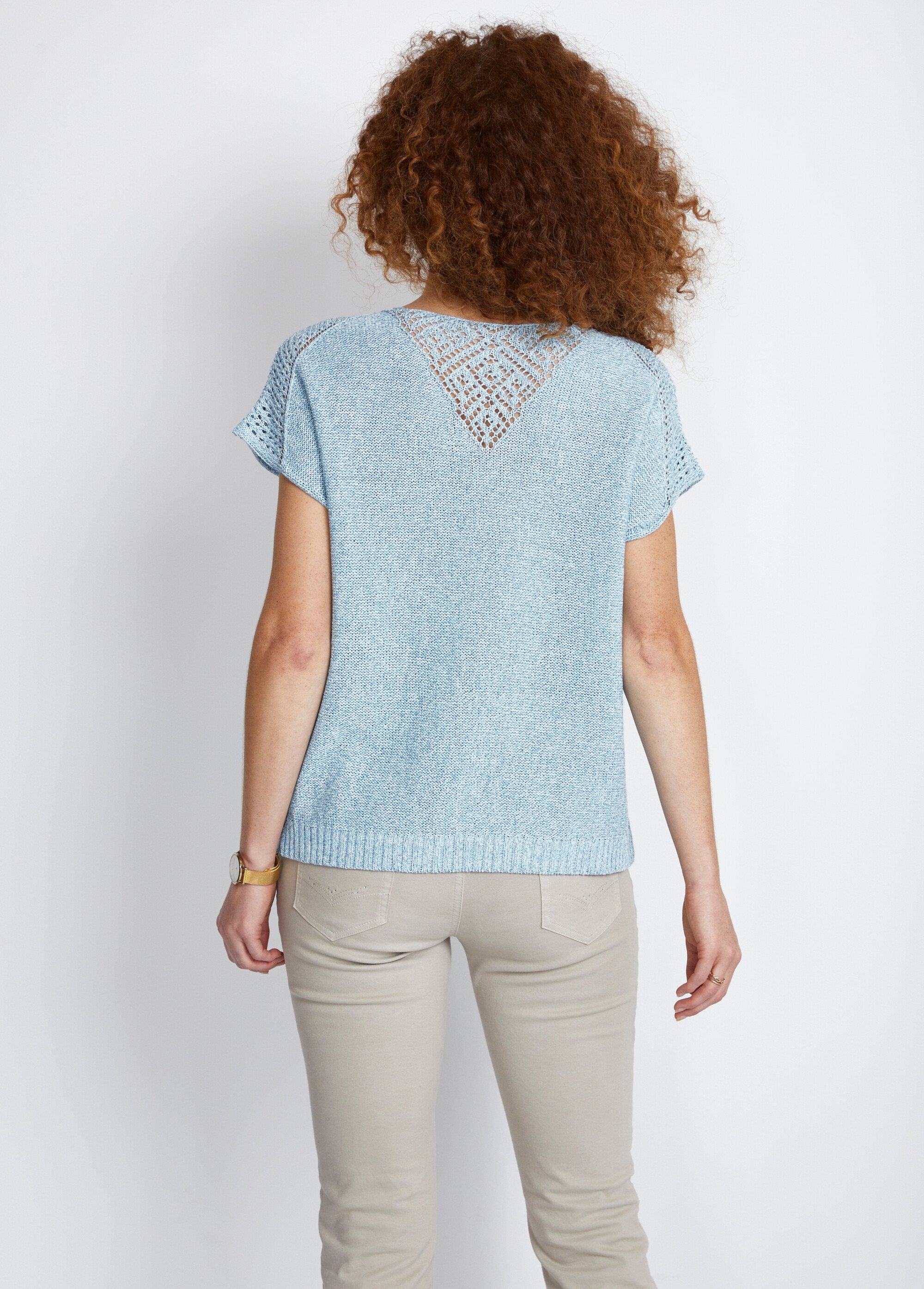 Maglia_sottile_traforata,_maniche_corte_Blu_DO1_slim