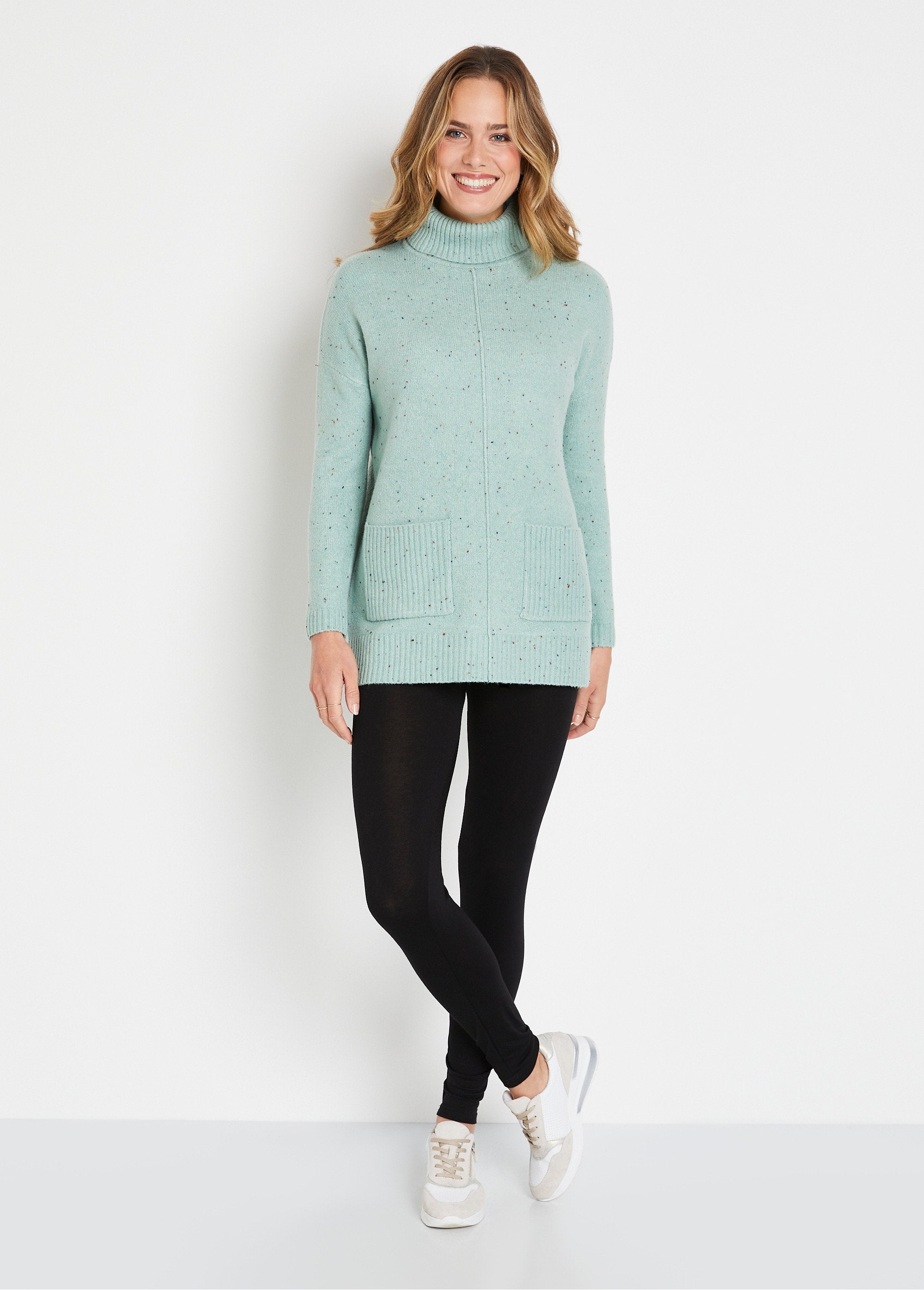 Pull-tunique_chaud_moucheté_col_roulé_Vert_SF1_slim