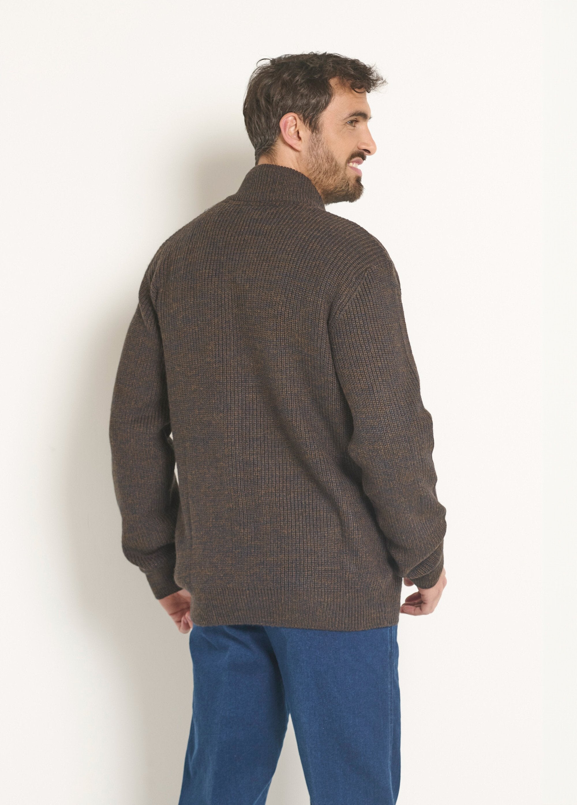 Caldo_cardigan_con_zip_in_lana_screziata_Marron_DO1_slim