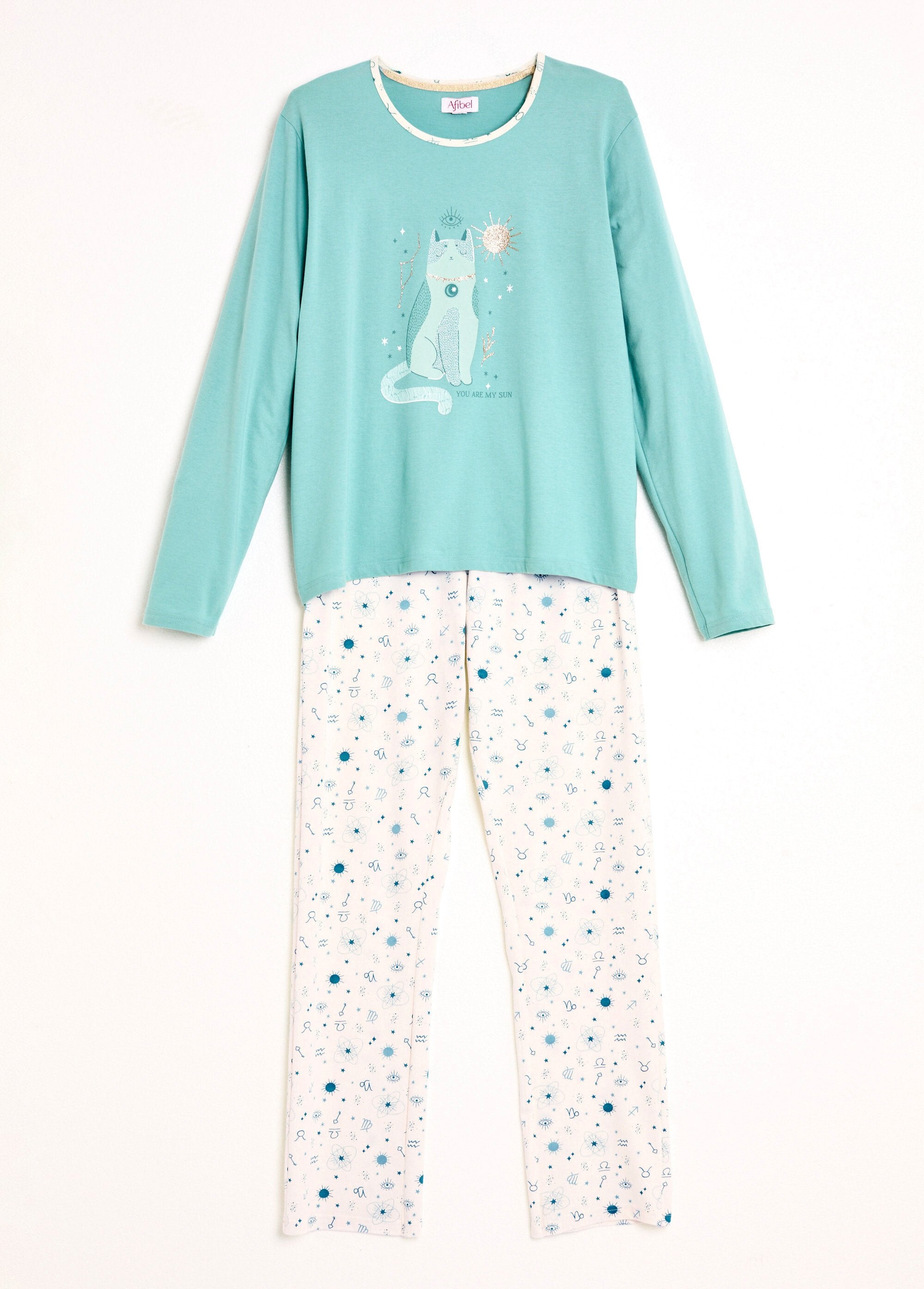 Pigiama_in_cotone_a_maniche_lunghe_Aqua_et_ivoire_AP1_slim