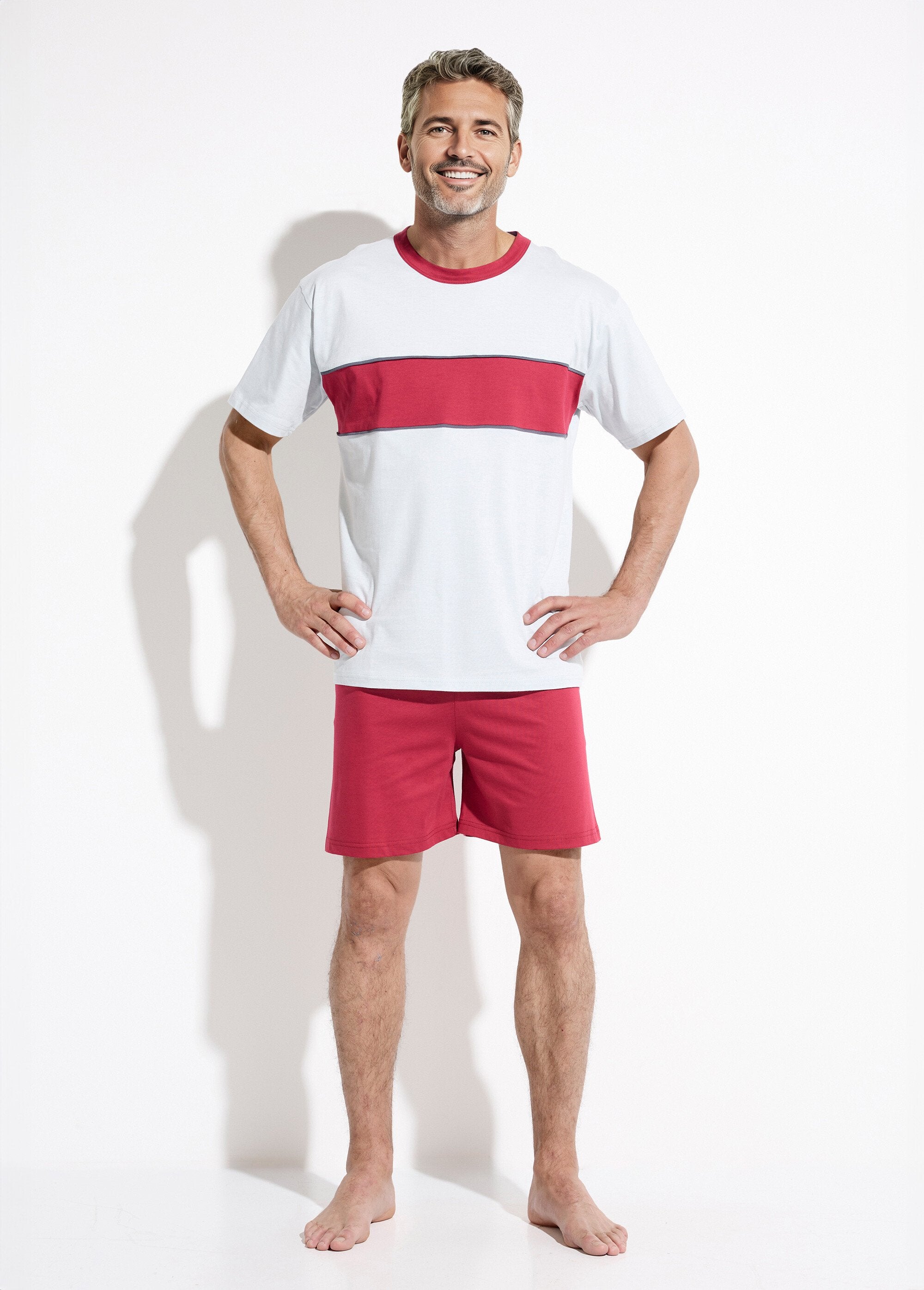 Pantaloncini_del_pigiama_in_cotone_bicolore_Bordeaux_FA1_slim