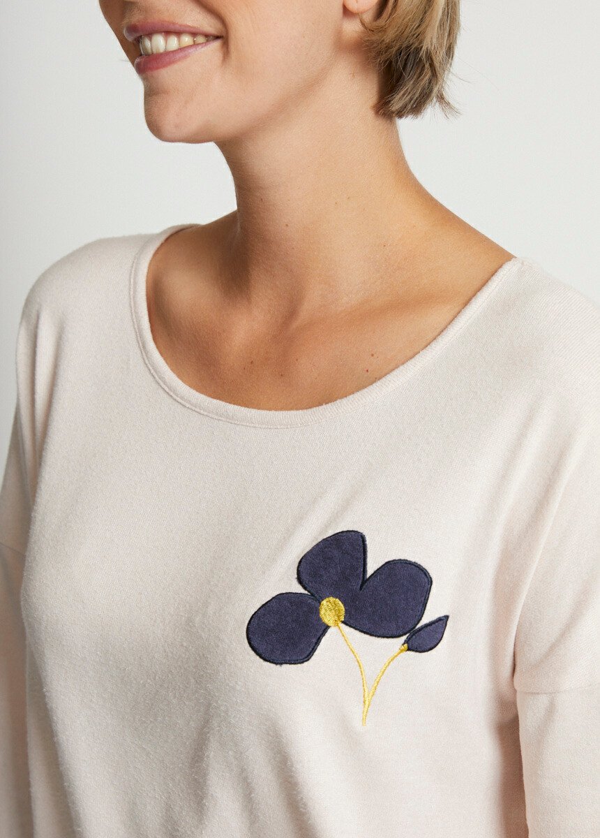 Pigiama_a_tinta_unita,_maniche_lunghe,_maglia_morbida_Petale_DE1_slim