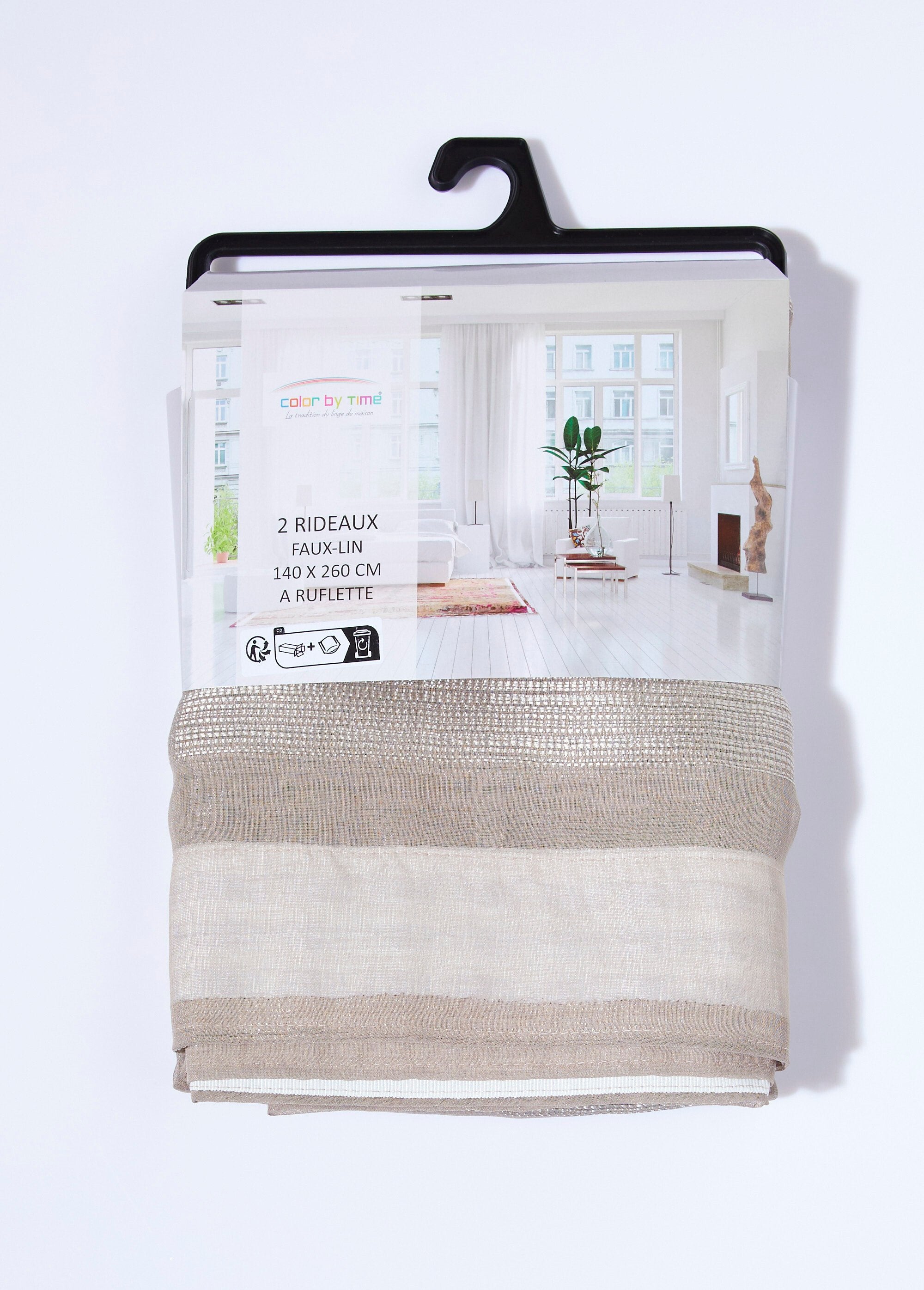 Tenda_a_1_pannello,_ruflettes,_lucida_Taupe_DE2_slim