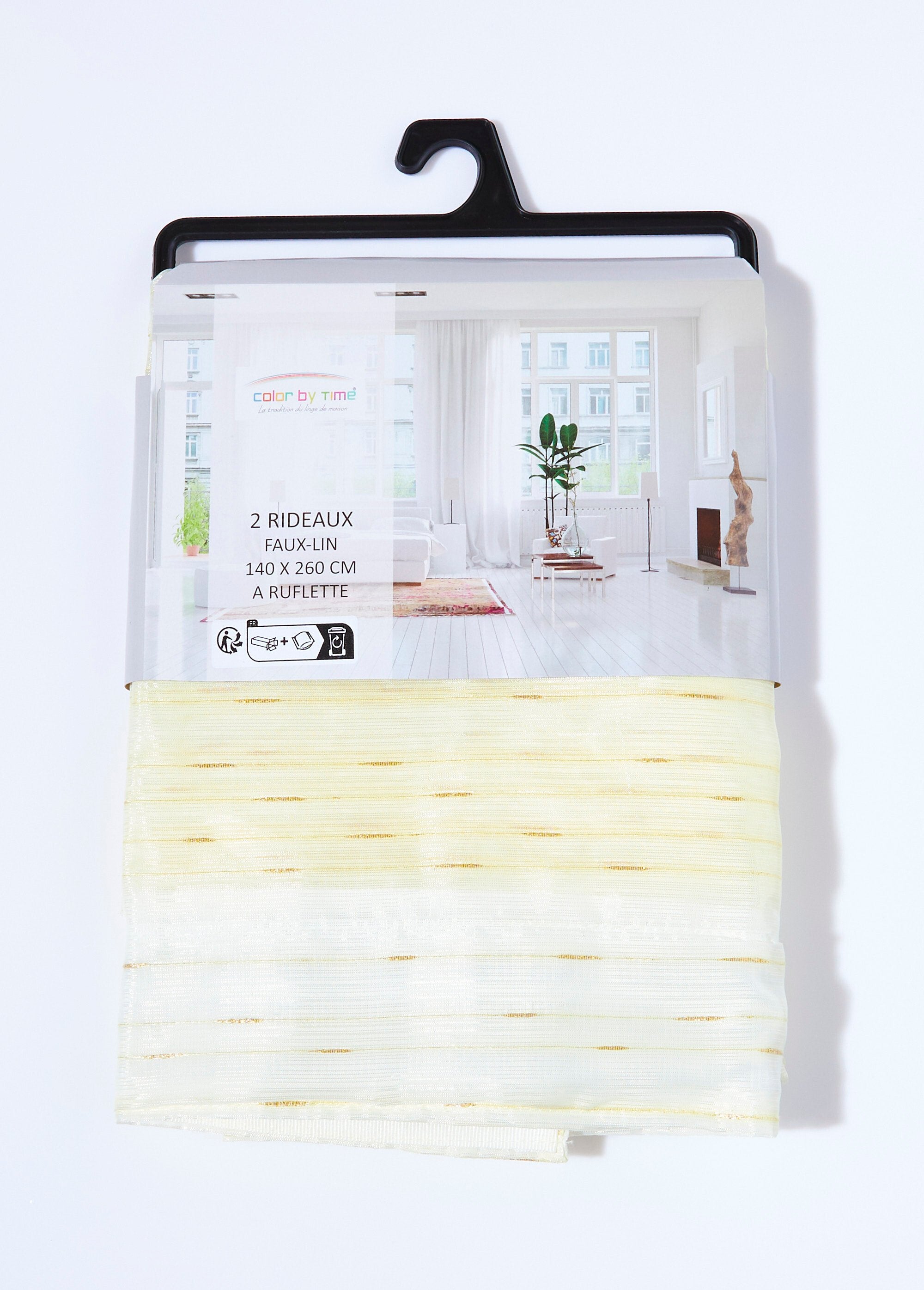 Tenda_1_pannello_ruflettes_foderata_in_metallo_Jaune_paille_DE2_slim