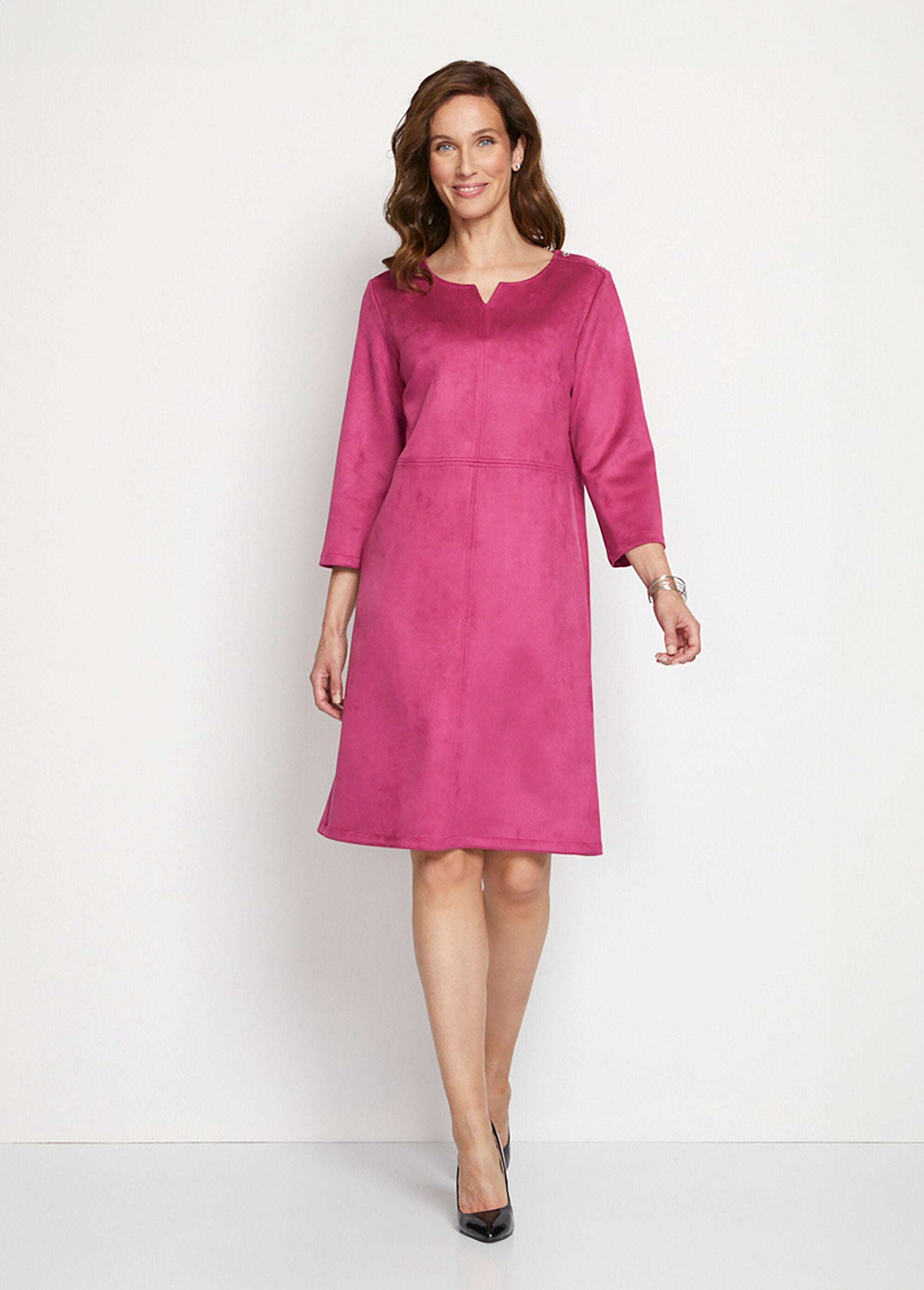 Abito_corto_intero_in_pelle_scamosciata_tinta_unita_Fucsia_FA1_slim