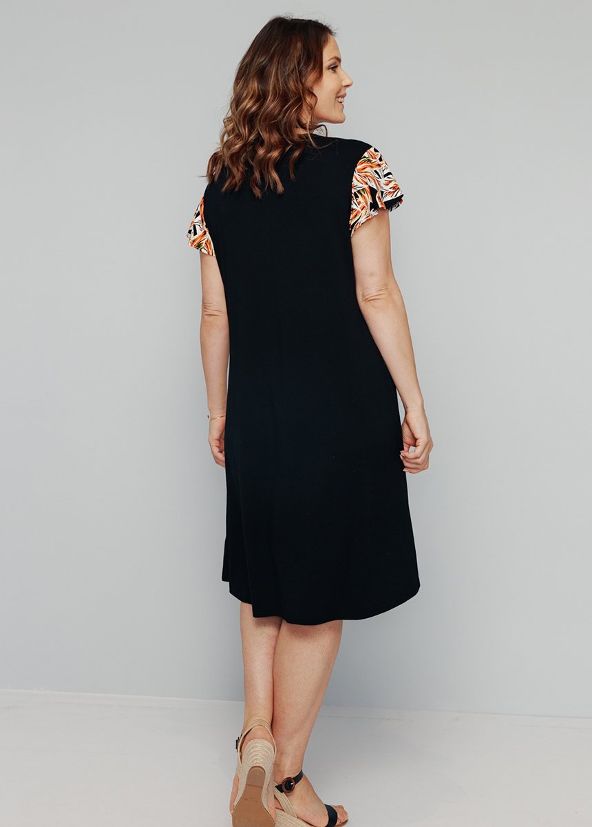 Abito_in_maglia_elasticizzata_fantasia_Noir_et_corail_DO1_slim