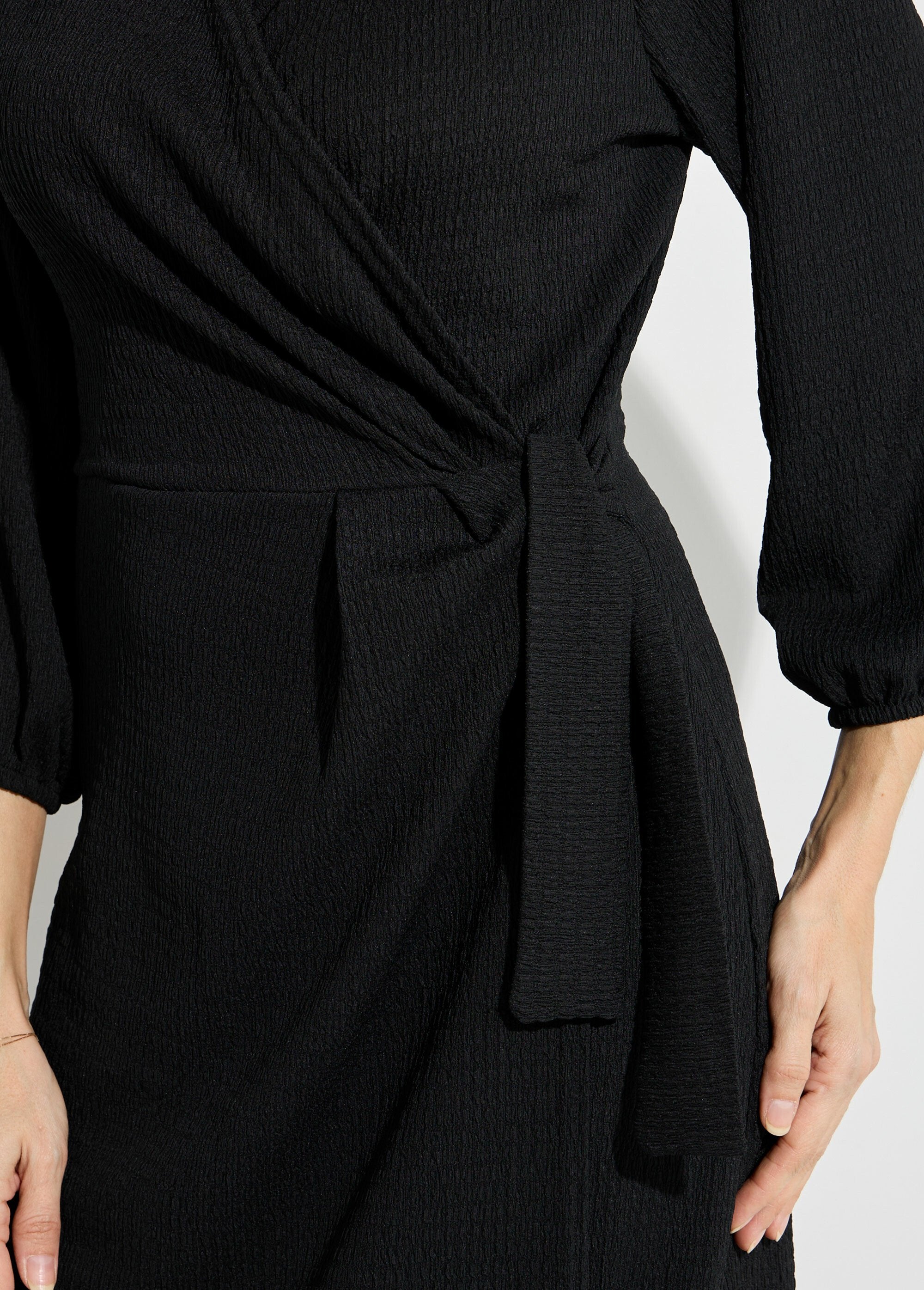 Abito_a_portafoglio_in_maglia_waffle_Noir_DE2_slim