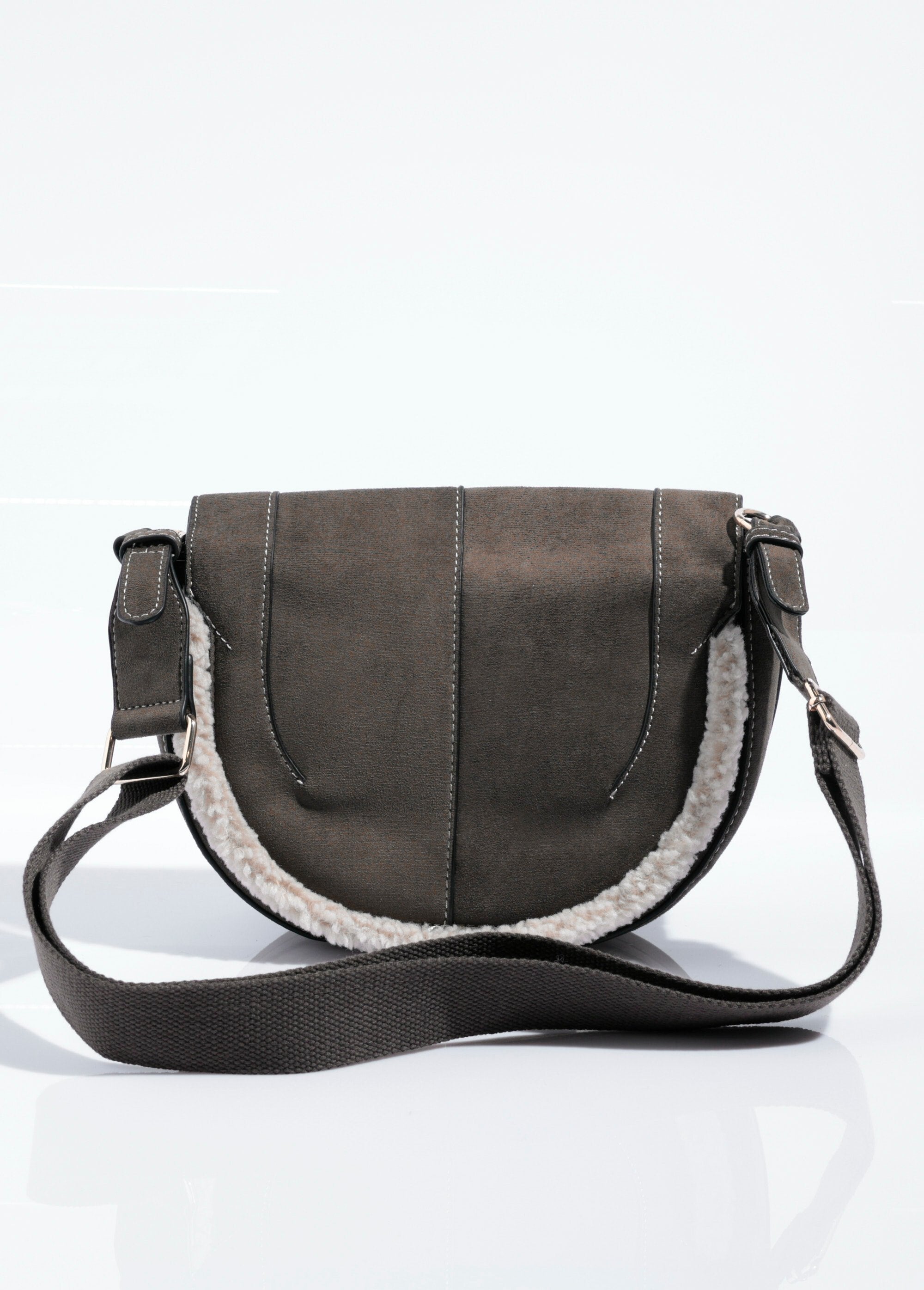 Borsa_a_mezza_luna_in_suedette_e_pelliccia_Kaki_FA1_slim