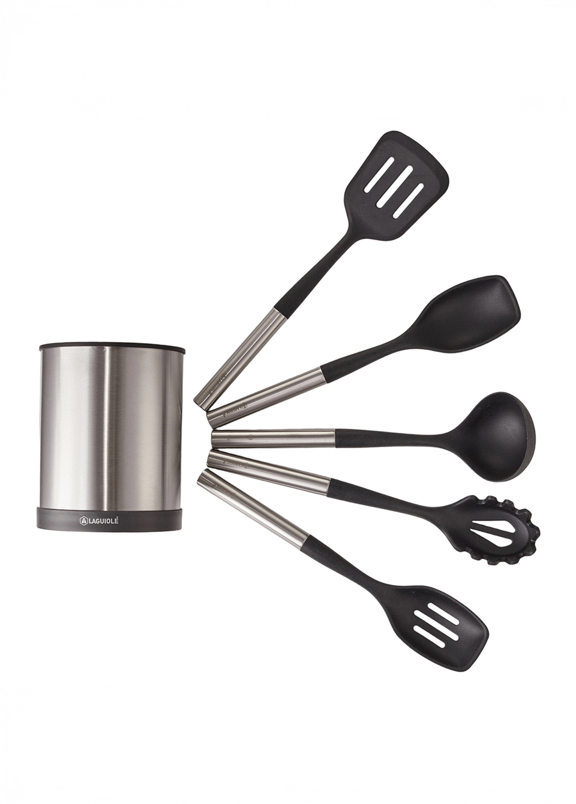 Set_di_5_utensili_in_silicone_+_pentola_in_acciaio_inox_Gris_et_noir_DE1_slim