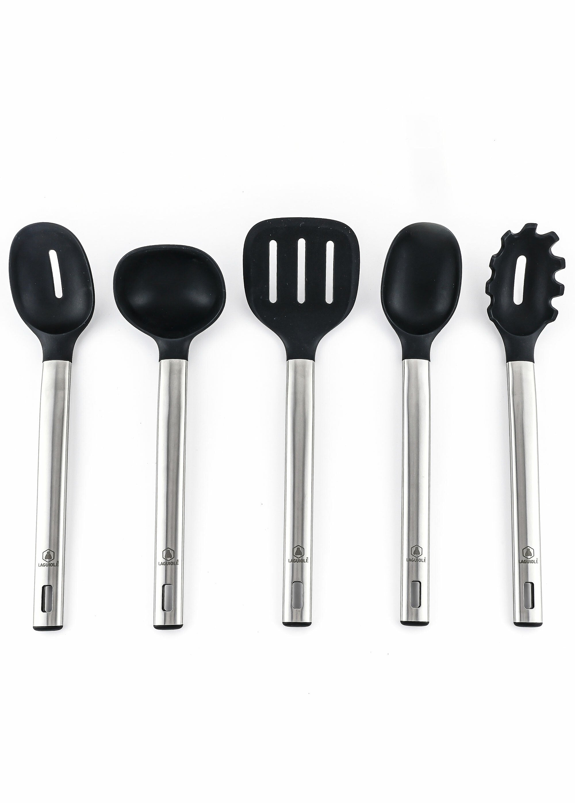 Set_di_5_utensili_da_cucina_-_"Harmonie_Argento_e_nero_DE1_slim