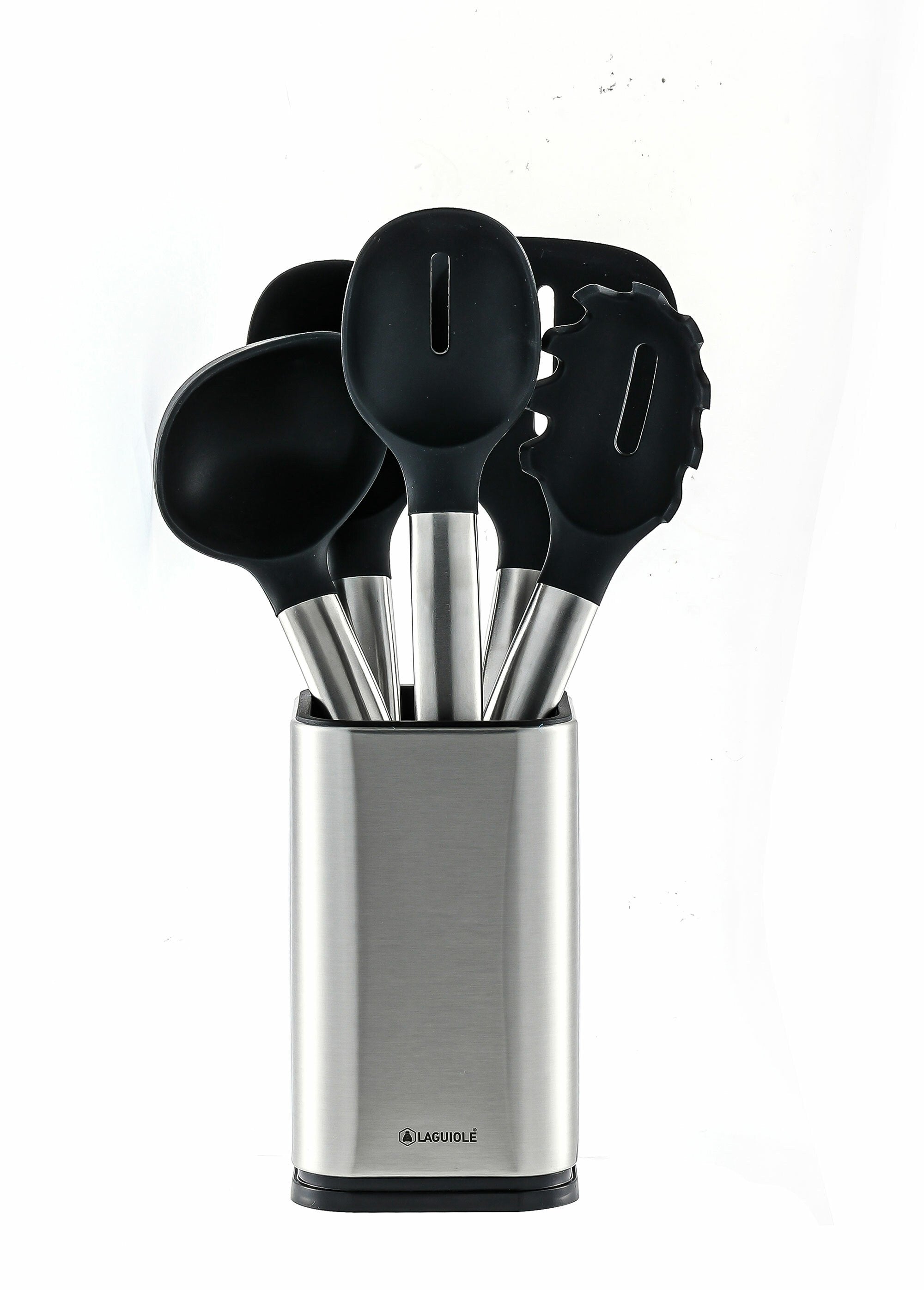 Set_di_5_utensili_da_cucina_-_"Harmonie_Argento_e_nero_FA1_slim