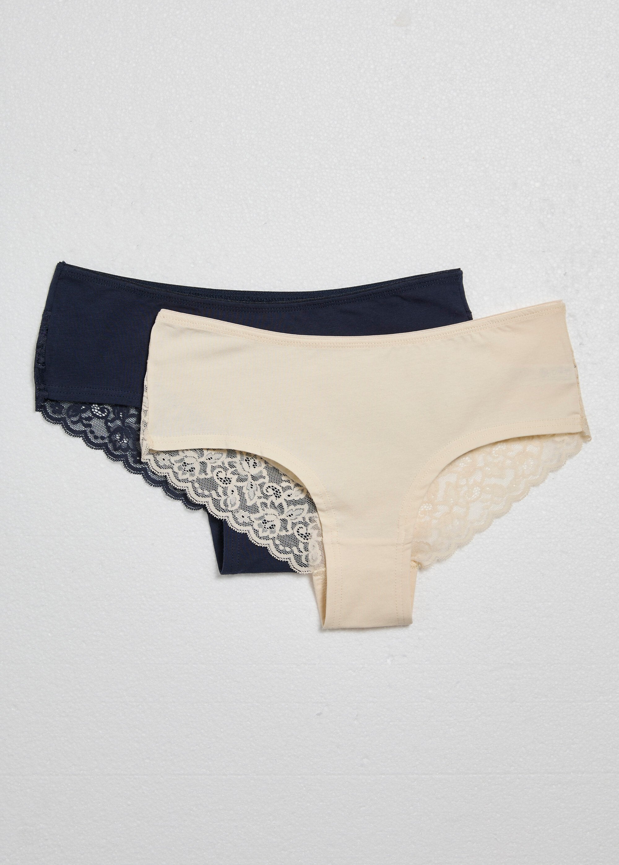Pantaloncini_in_cotone_con_retro_in_pizzo_Assortis_bleu_marine_FA1_slim
