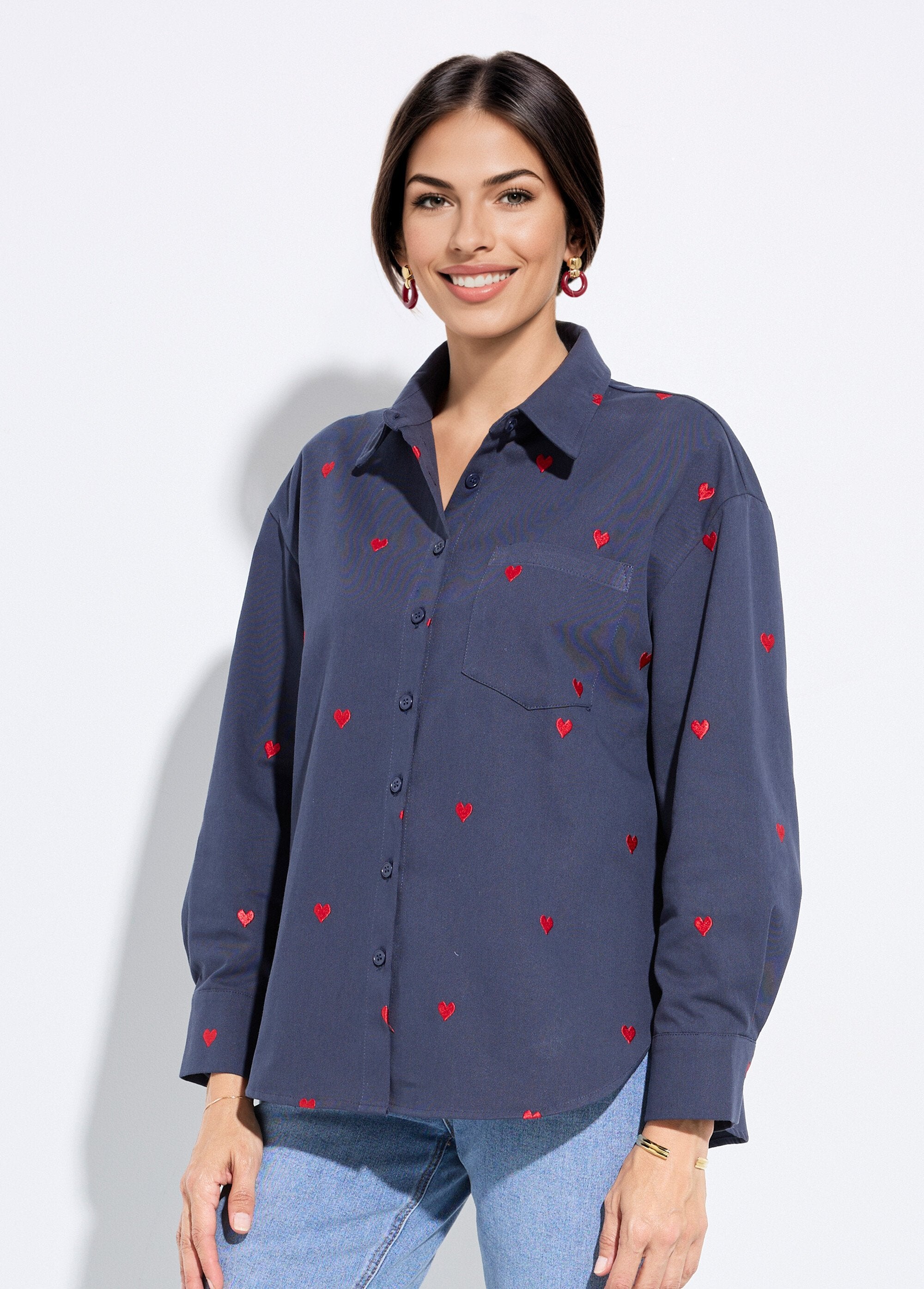 Surchemise_en_twill_avec_coeur_brodés_Marine_FA1_slim