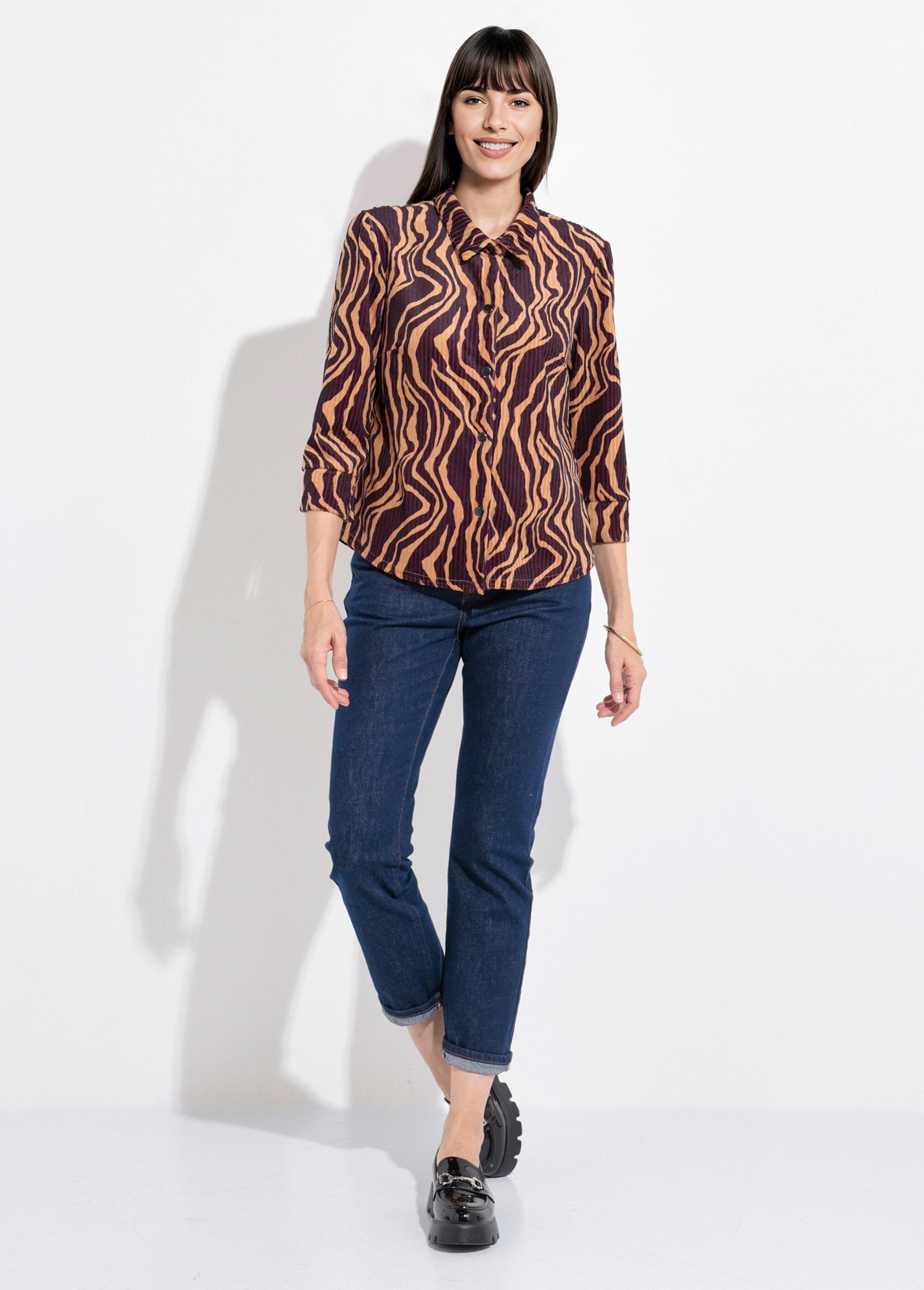 Maglietta_a_coste_con_motivo_zebrato_Noir_et_beige_SF1_slim