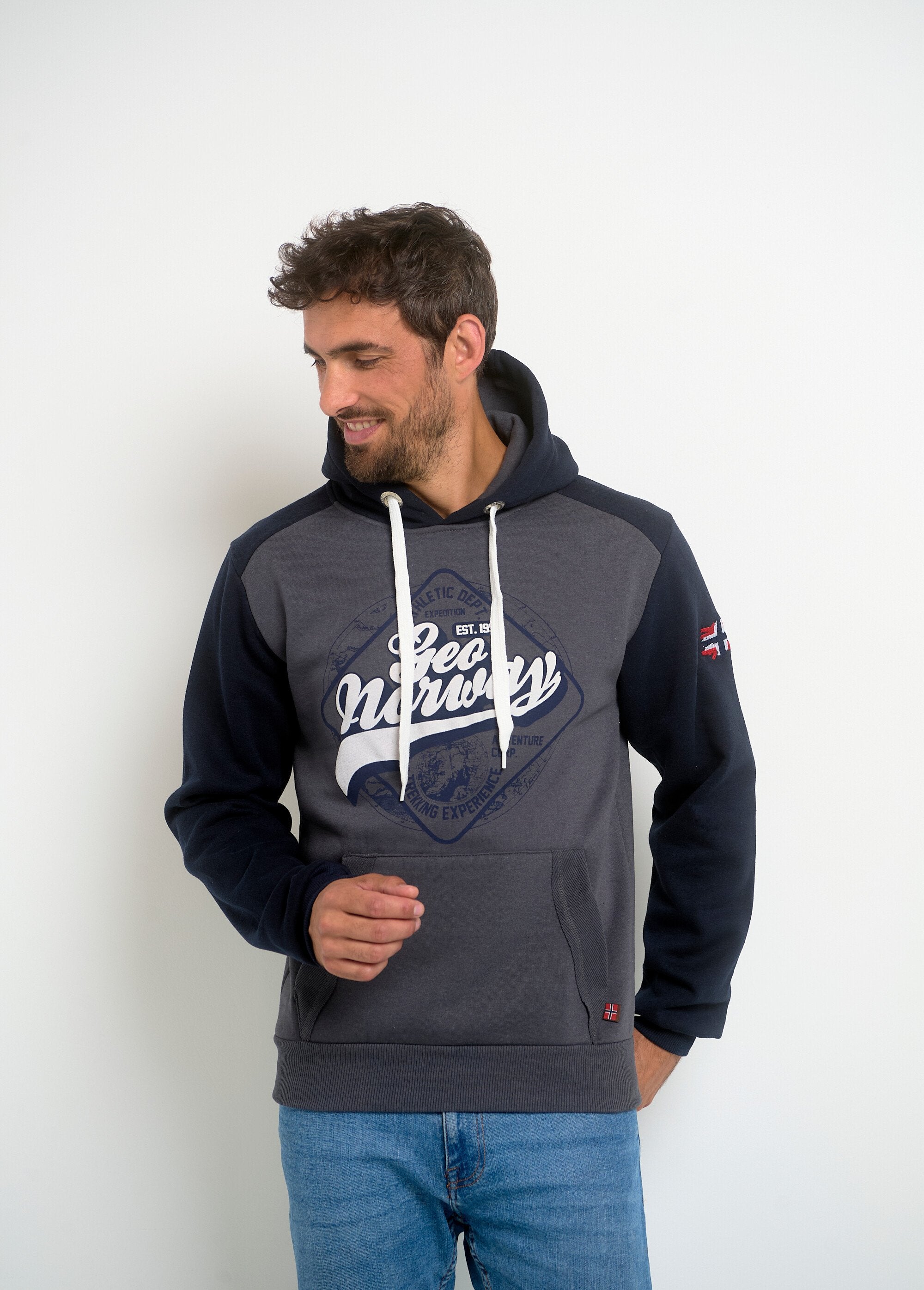 Felpa_con_cappuccio_con_logo_vintage_Gris_fonce_FA1_slim