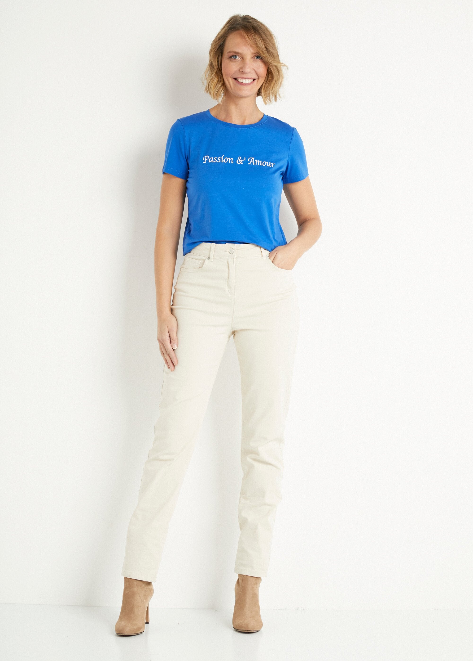 T-shirt_à_message_manches_courtes_Bleu_SF1_slim