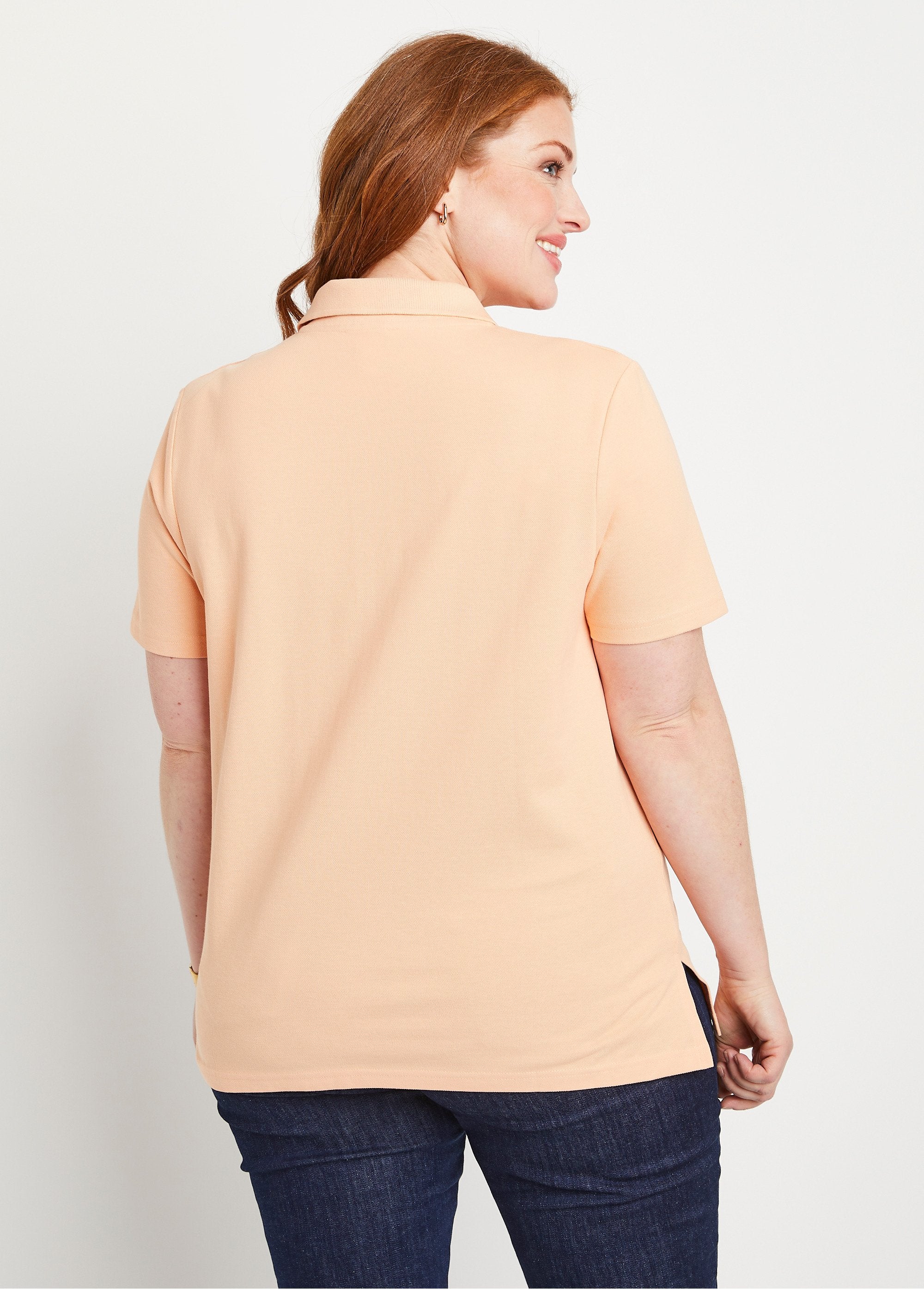 T-shirt_con_collo_a_polo_in_cotone_lavorato_a_maglia_Melone_DO1_curvy