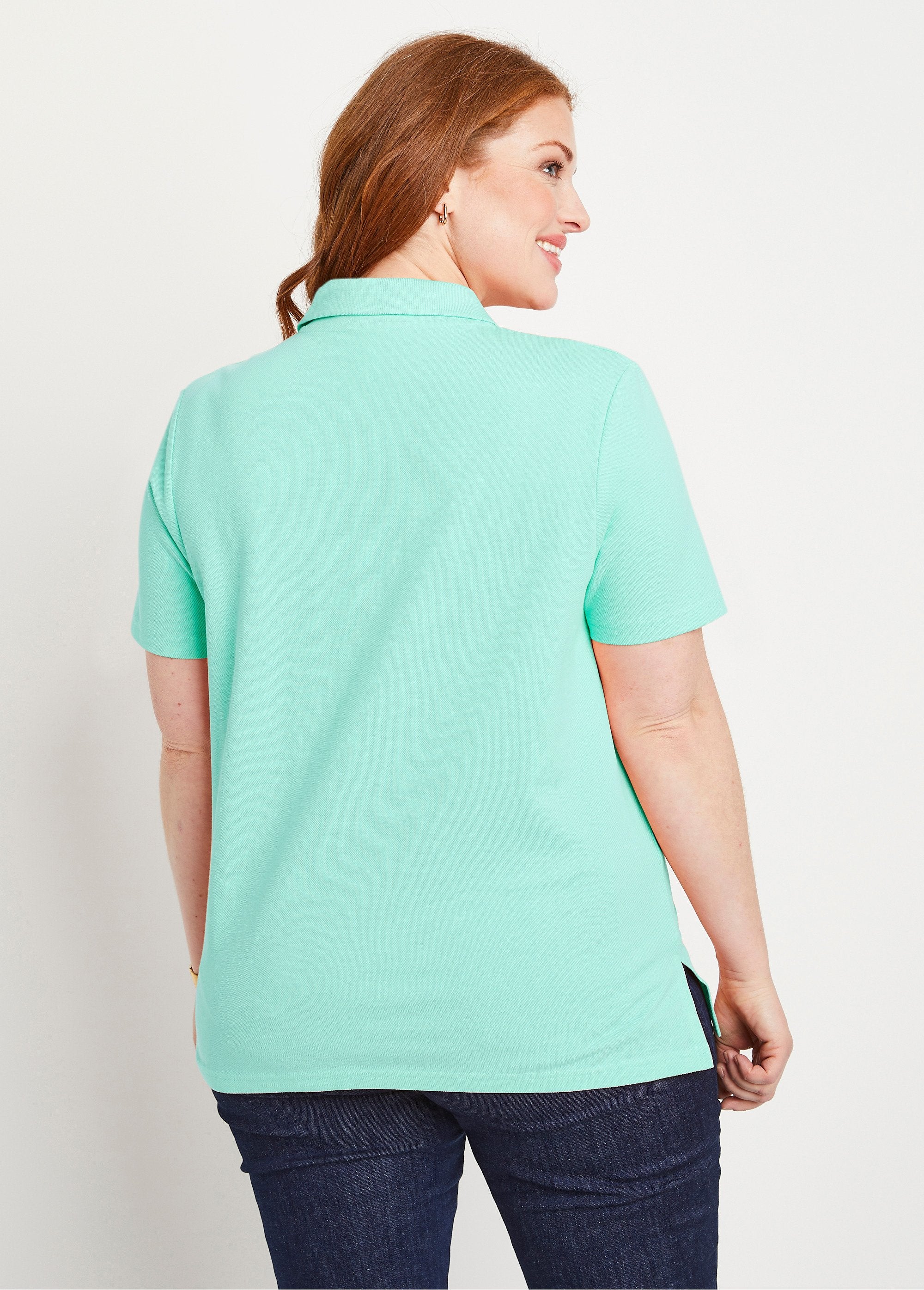 T-shirt_con_collo_a_polo_in_cotone_lavorato_a_maglia_VERDE_DO1_curvy