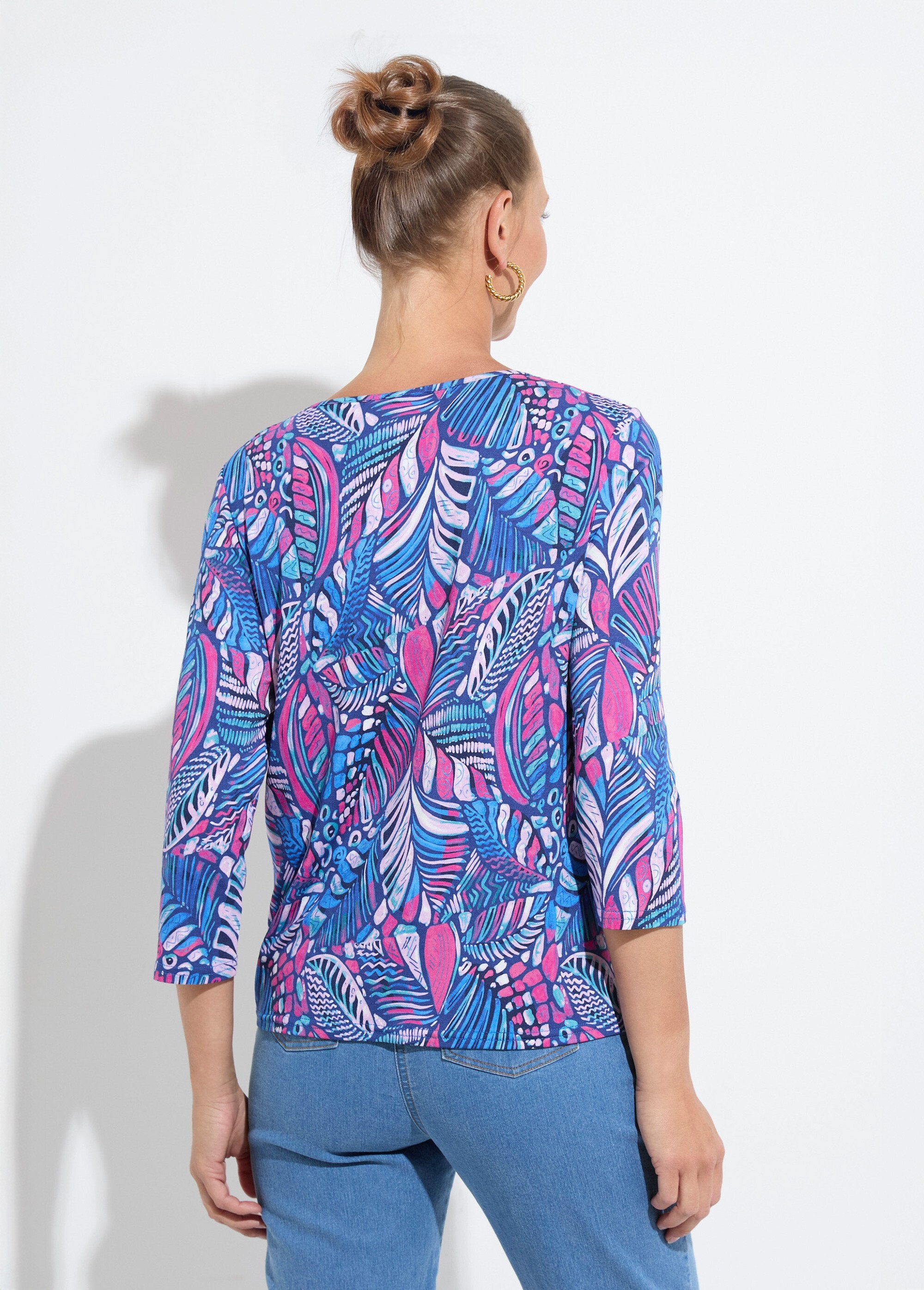 T-shirt_con_stampa_patchwork_e_scollo_rotondo_Bleu_et_rose_DO1_slim