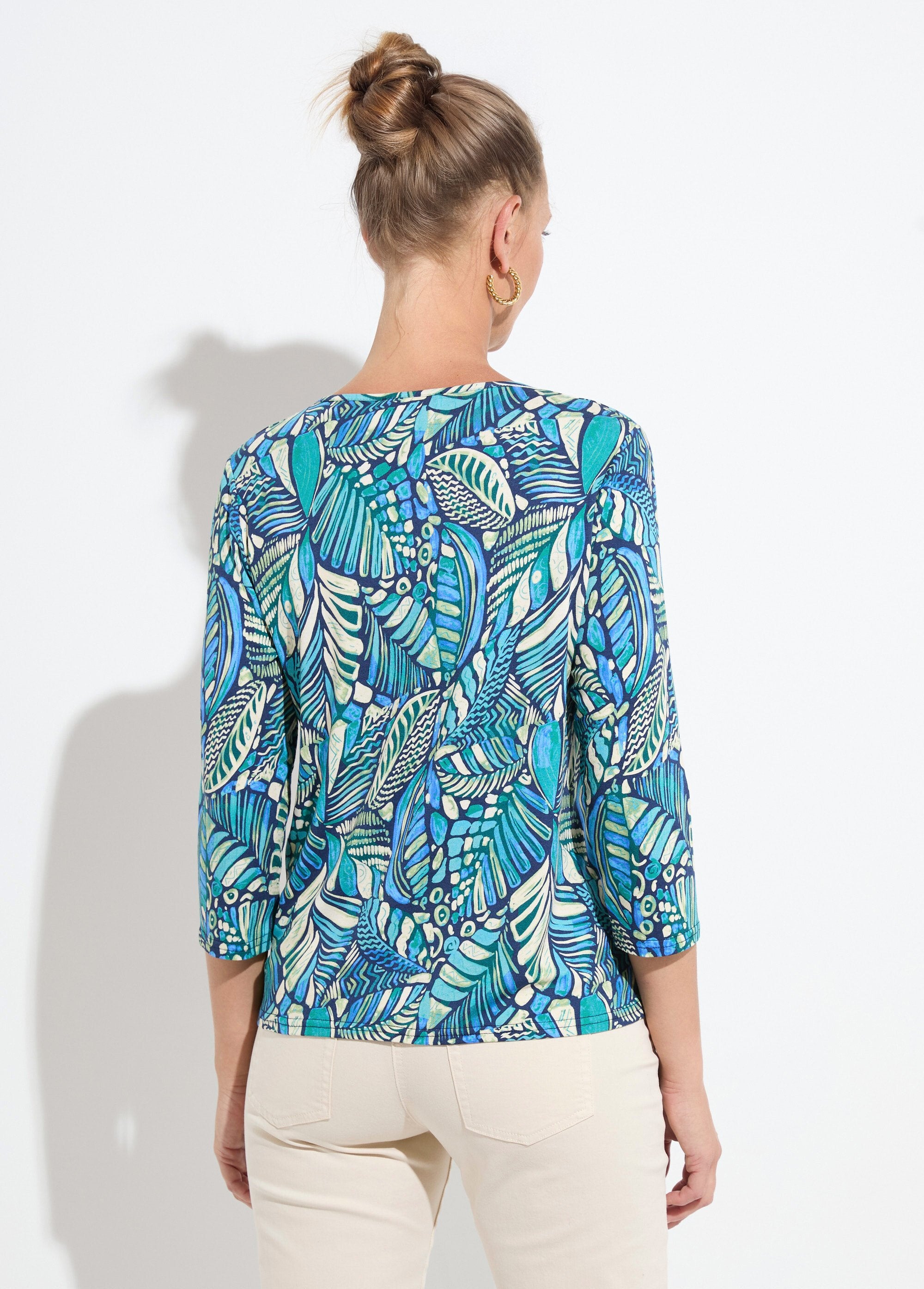 T-shirt_con_stampa_patchwork_e_scollo_rotondo_Bleu_et_vert_DO1_slim