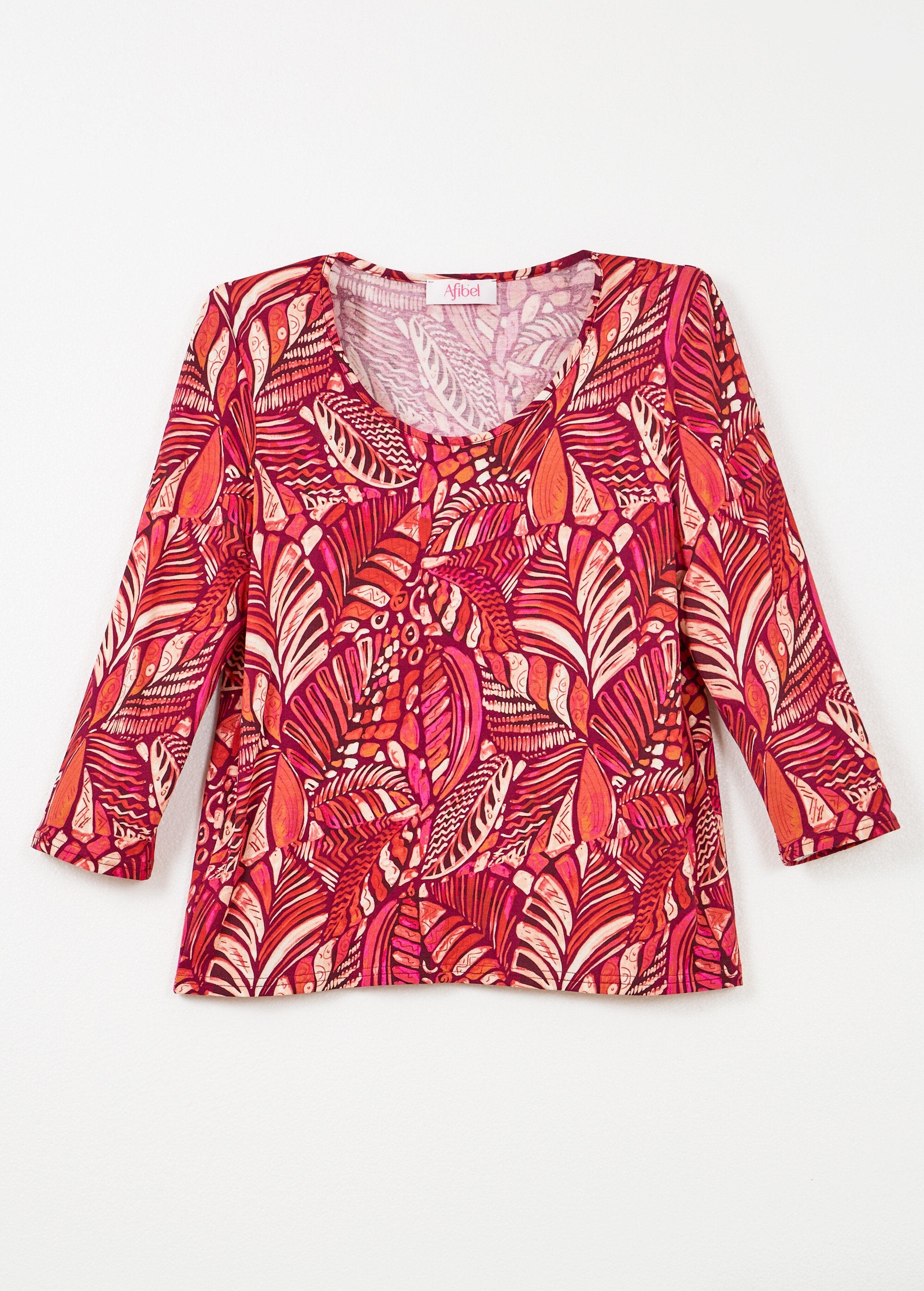 T-shirt_con_stampa_patchwork_e_scollo_rotondo_Rose_et_orange_AP1_slim