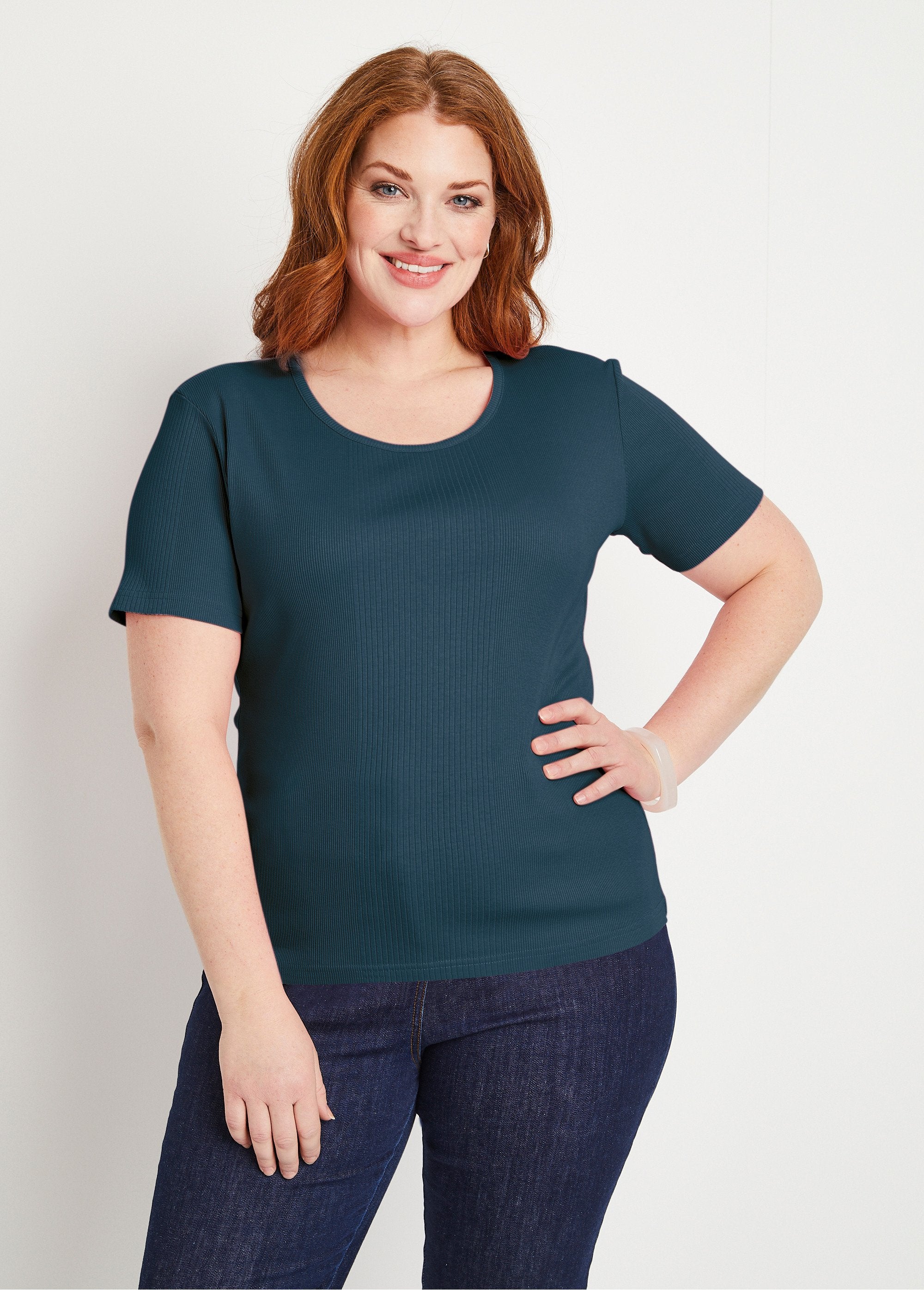 T-shirt_girocollo_in_maglia_a_coste_Marino_FA1_curvy