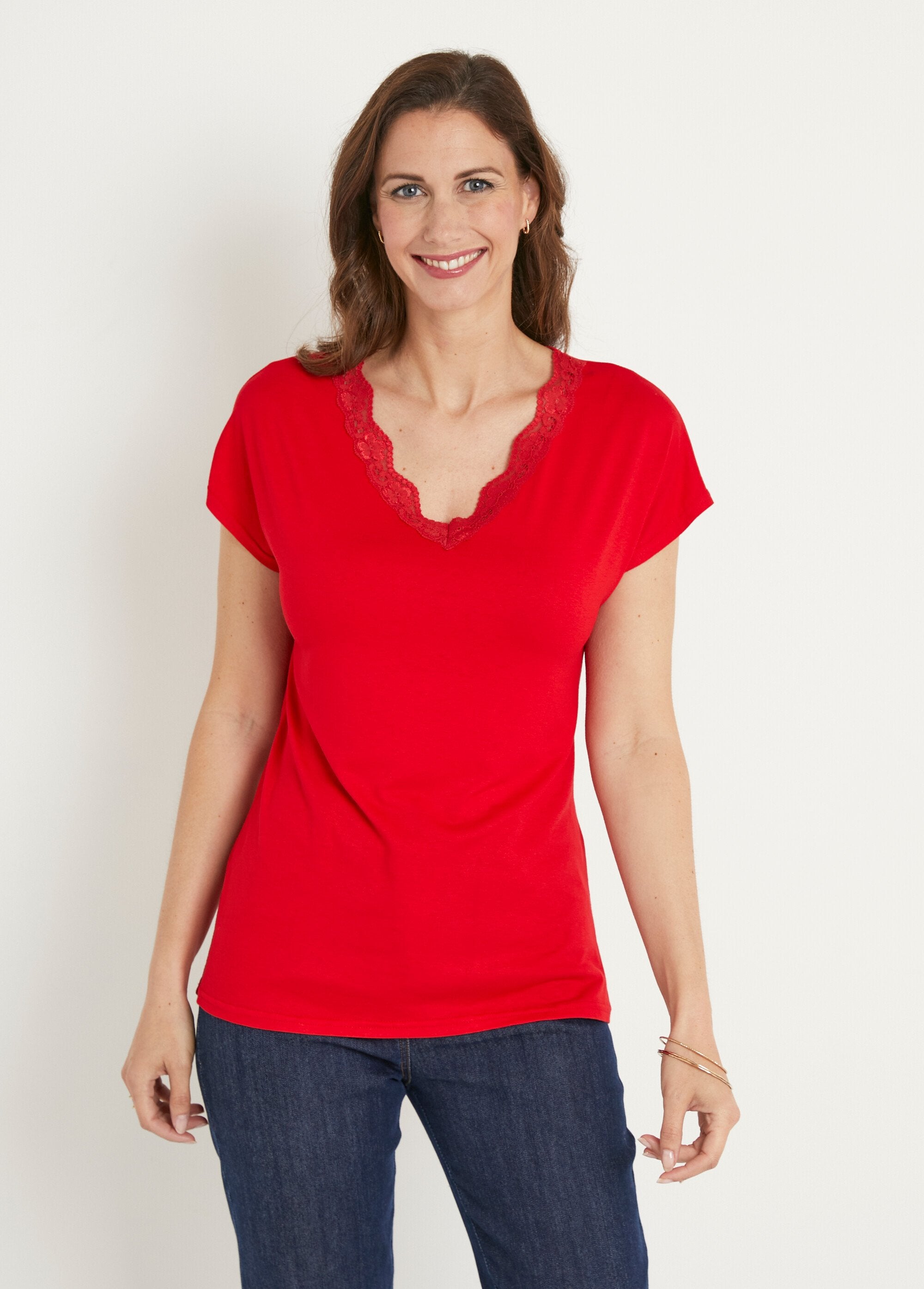 T-shirt_corta_in_pizzo_elasticizzato_Rouge_FA1_slim