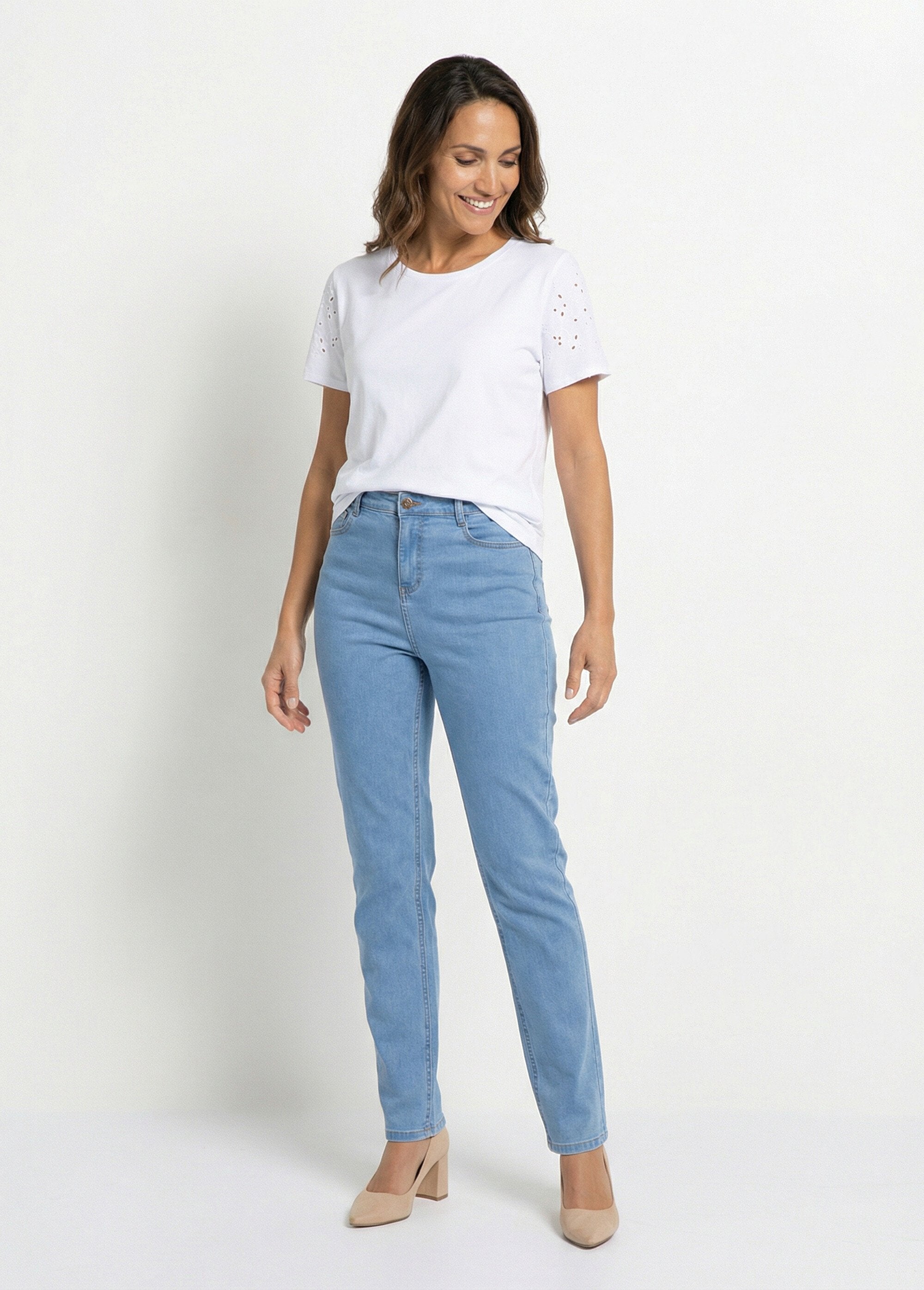 T-shirt_a_maniche_corte_in_cotone_stretch_ricamato_Blanc_SF1_slim