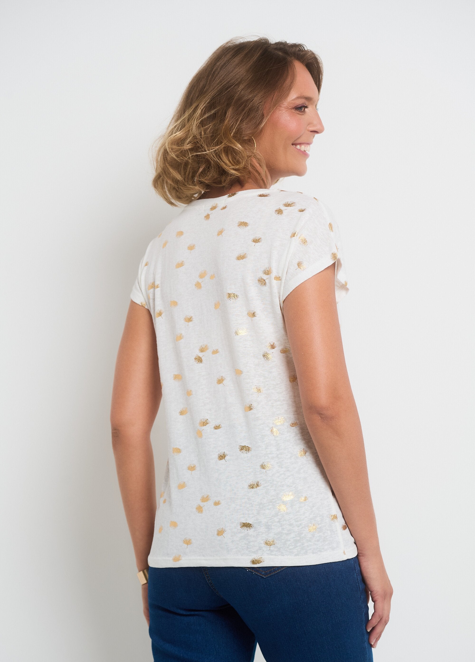 T-shirt_manches_courtes_motifs_dorés_Ecru_DO1_slim