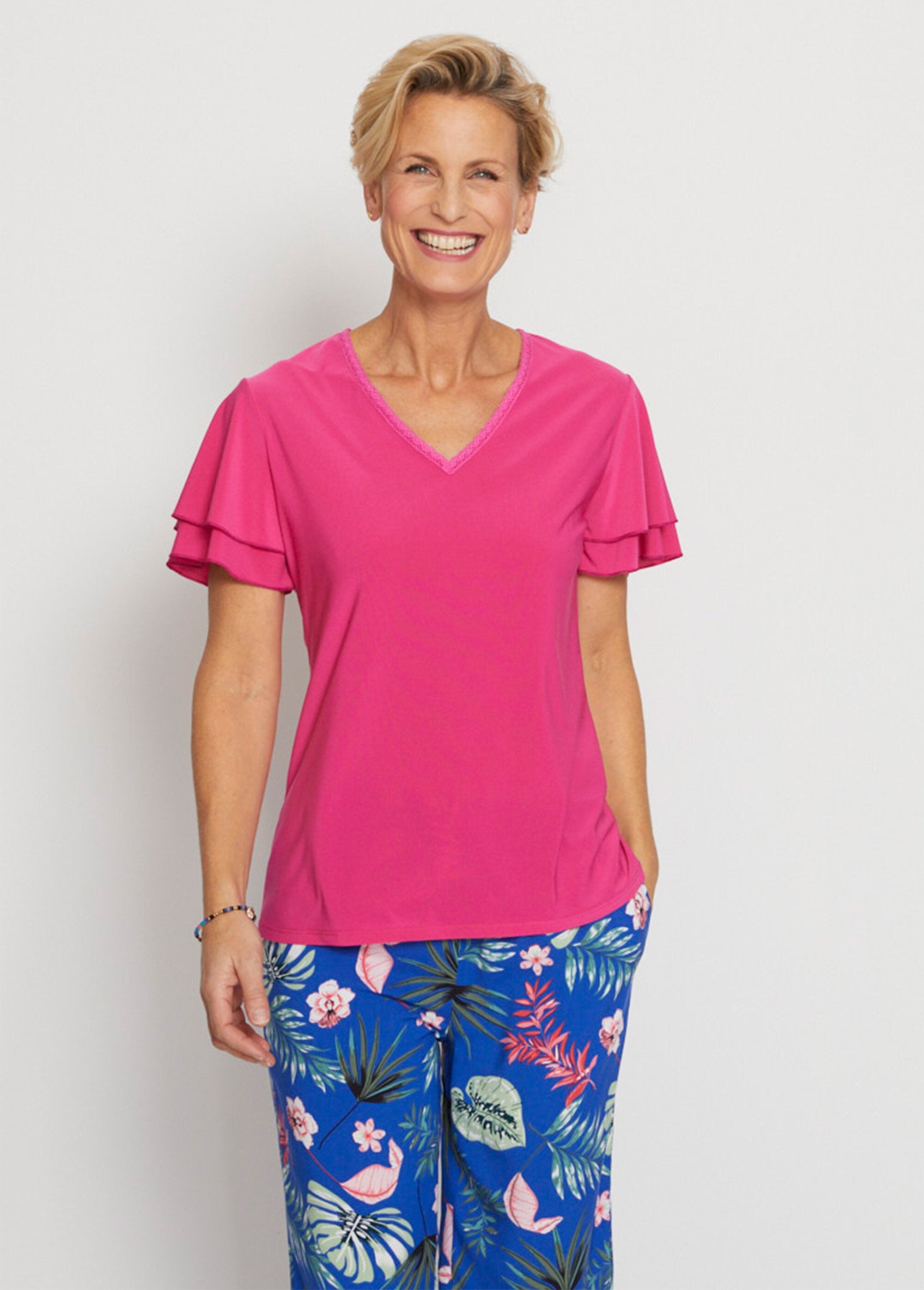 T-shirt_a_maniche_corte_con_volant_Fucsia_tinta_unita_FA1_slim