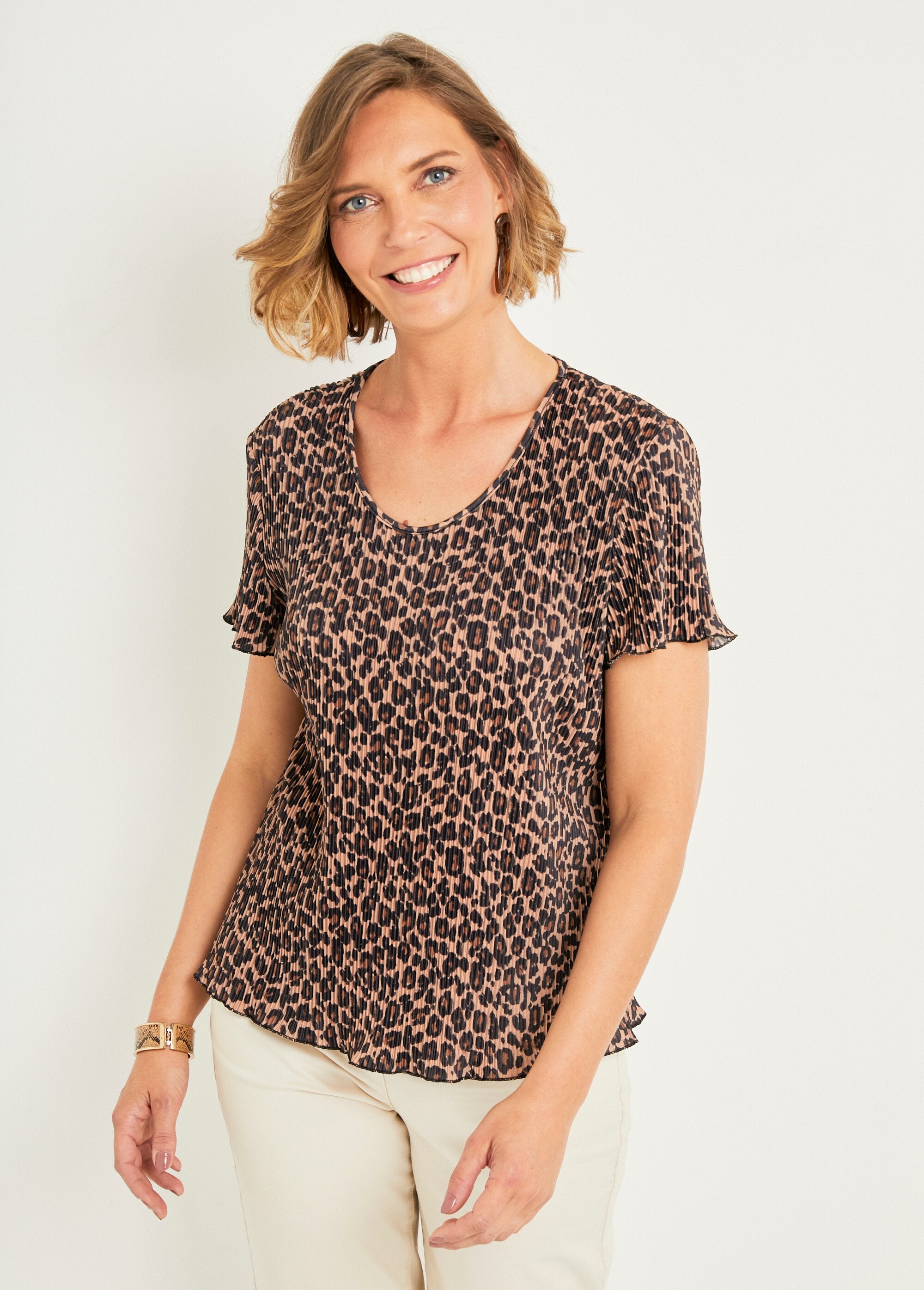 T-shirt_plissettata_con_scollo_rotondo_e_stampa_leopardata_Imprime_leopard_FA1_slim