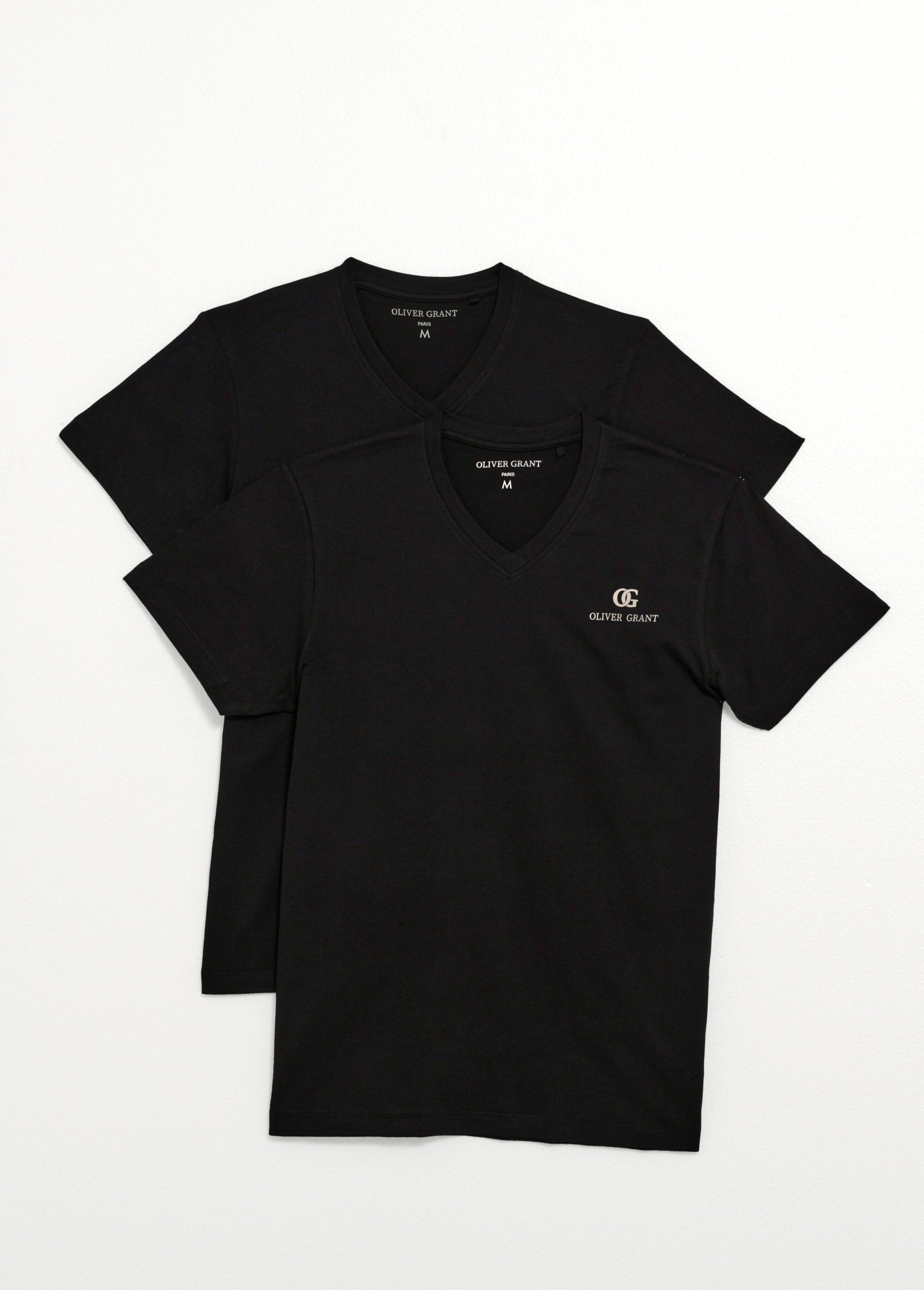 T-shirts_foncés_col_V_manches_courtes_Noir_LO1_slim