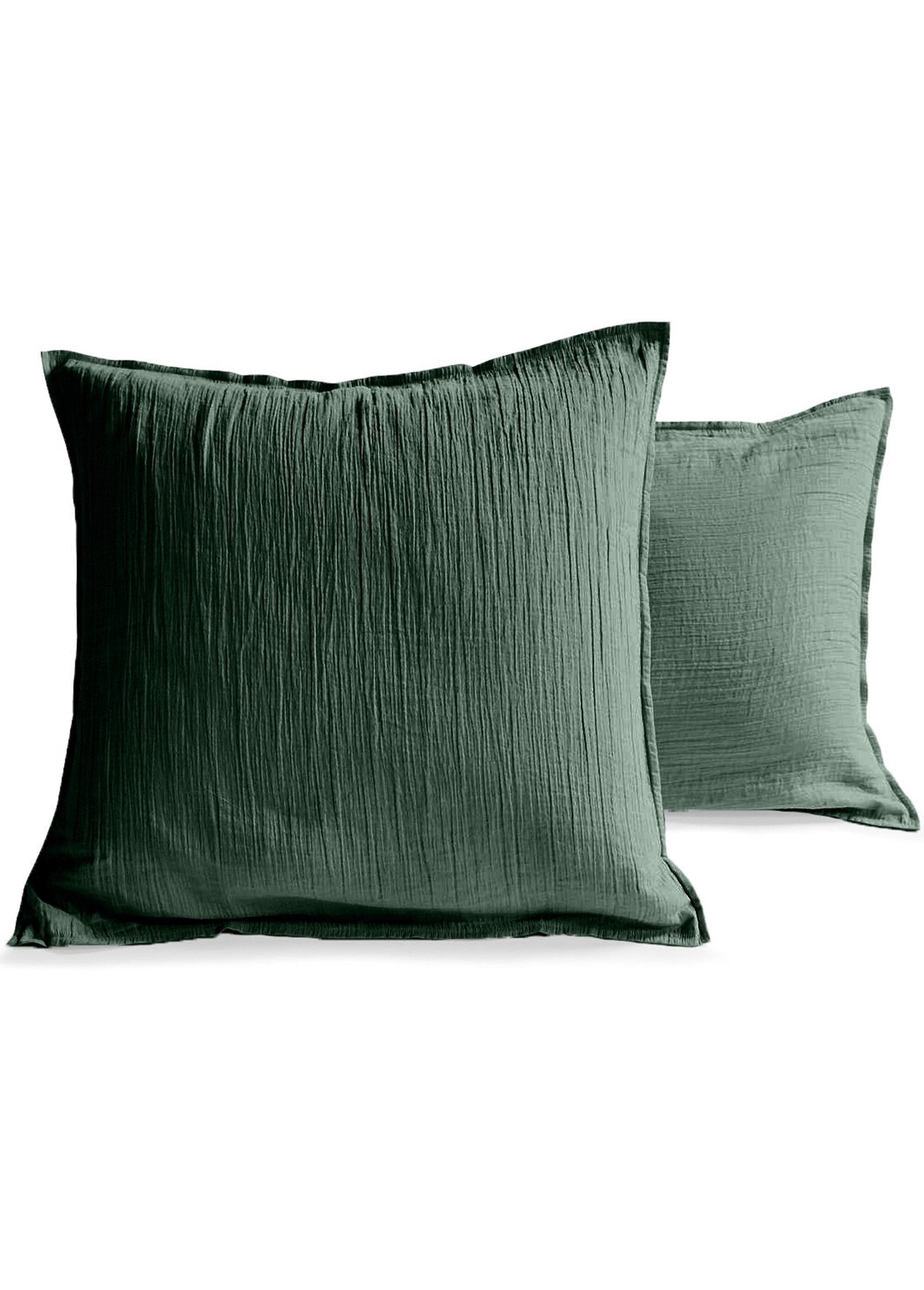 Federa_in_garza_di_cotone_tinta_unita_GAZE_Verde_pino_DE4_slim