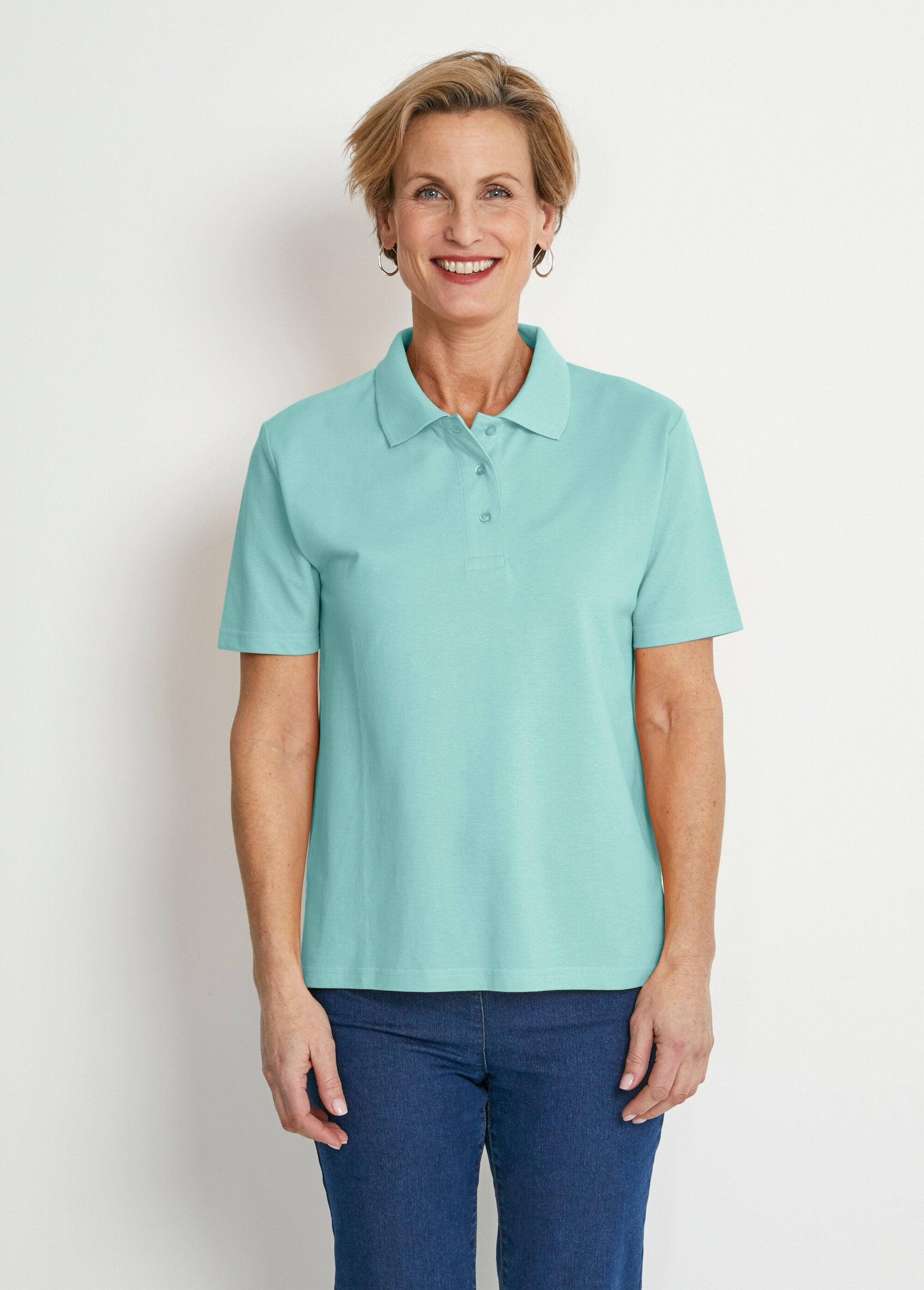 T-shirt_con_collo_a_polo_in_cotone_lavorato_a_maglia_VERDE_FA1_slim