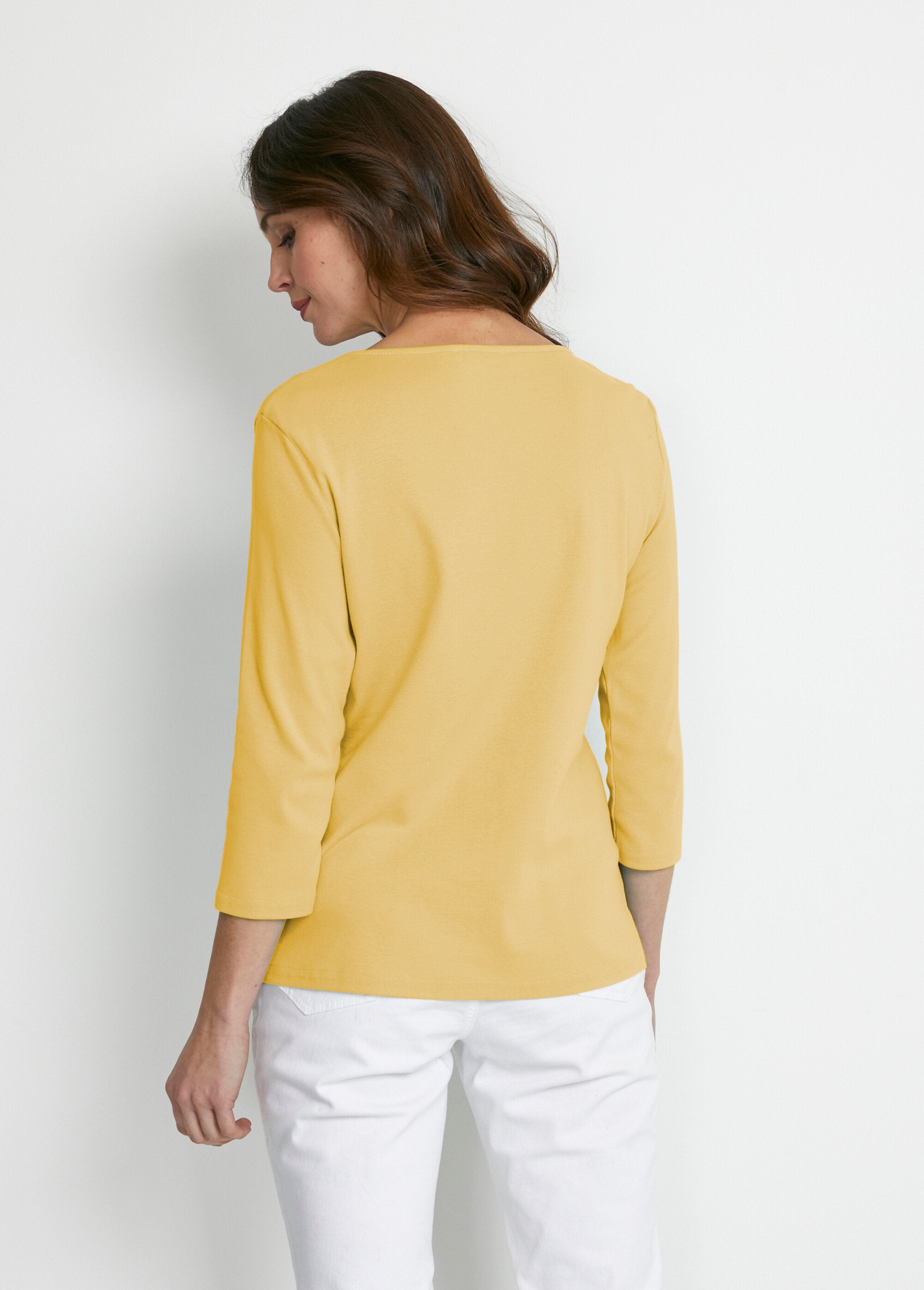 T-shirt_a_3/4_con_borchie_fantasia_Jaune_DO1_slim